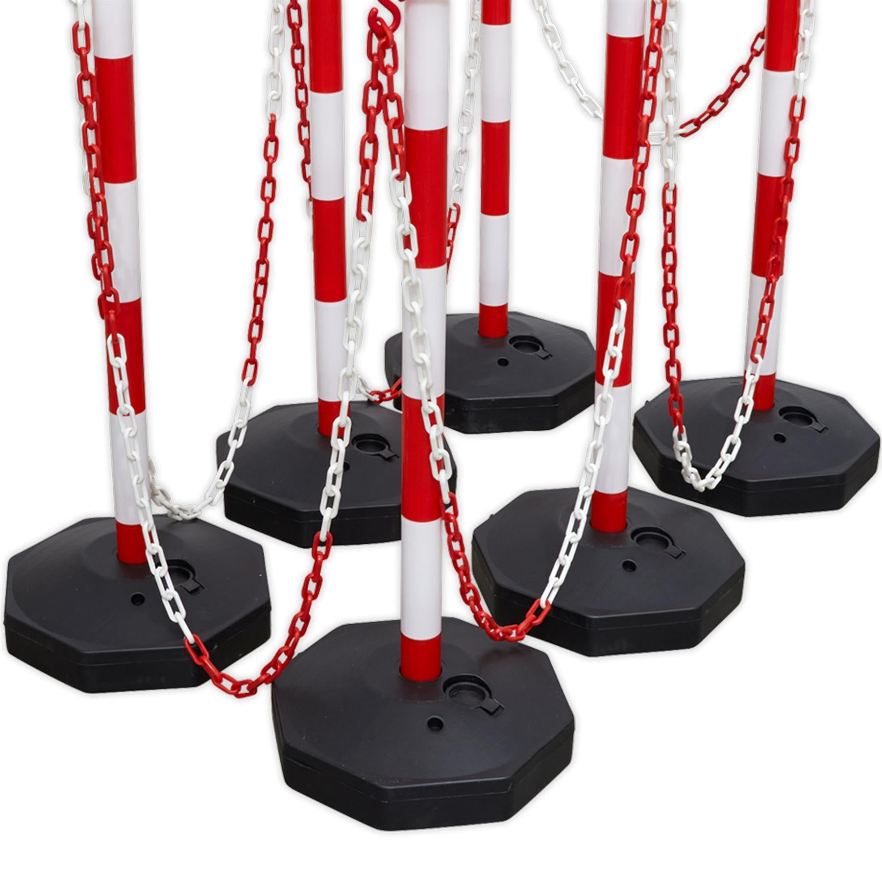 Sealey Red/White Post & Chain Kit 25m RWSBKIT