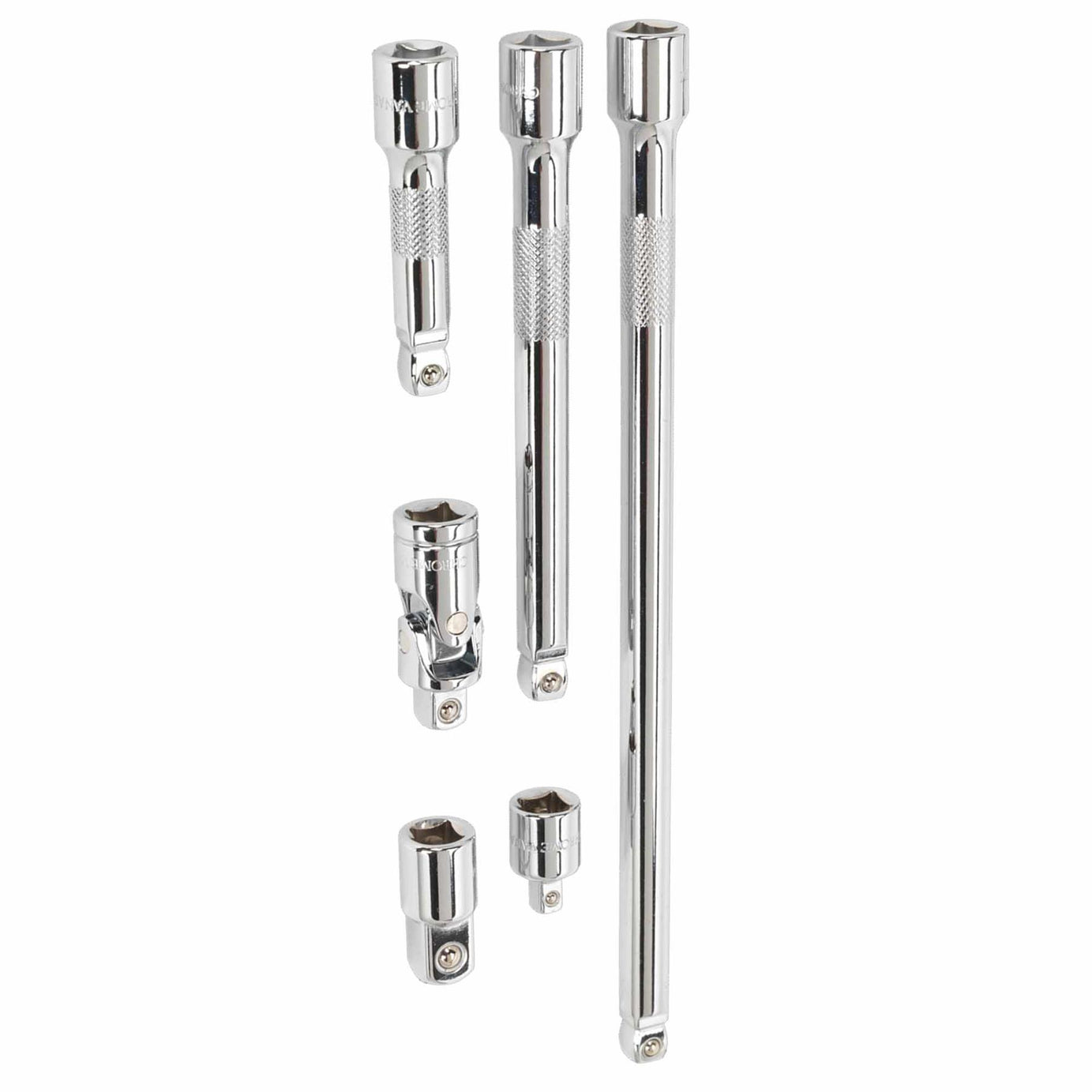 Sealey Wobble/Rigid Extension Bar, Adaptor & UJ Set 6pc 3/8"Sq Dr
