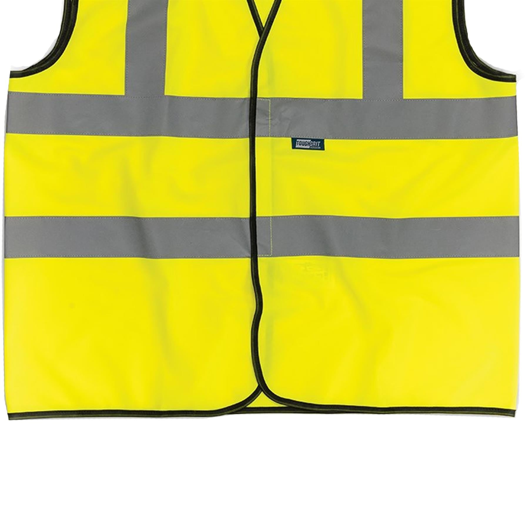 Tough Grit Yellow Hi Vis High Visibility Vest Safety Work Reflective S