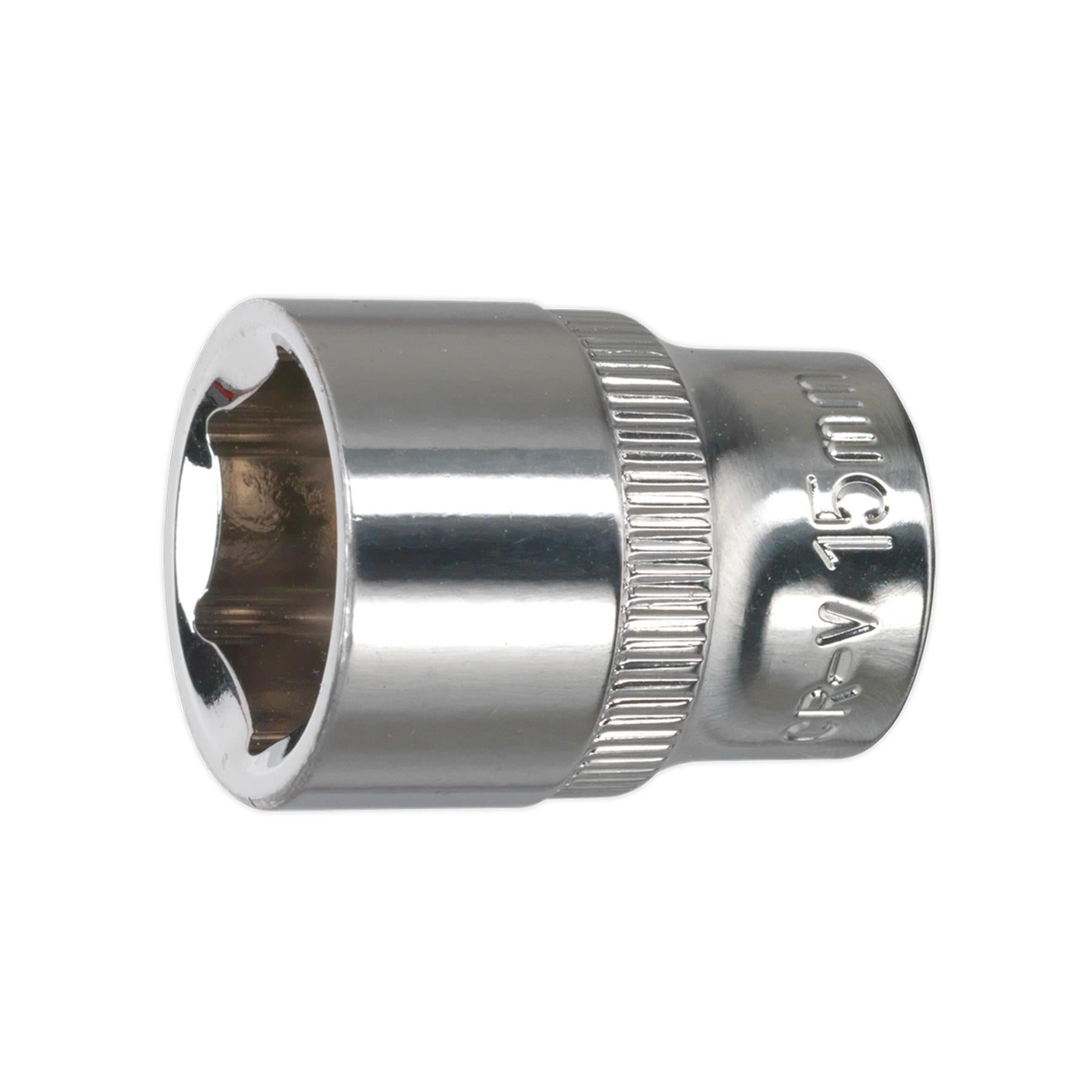 Sealey WallDrive Socket 15mm 3/8"Sq Drive Fully Polished