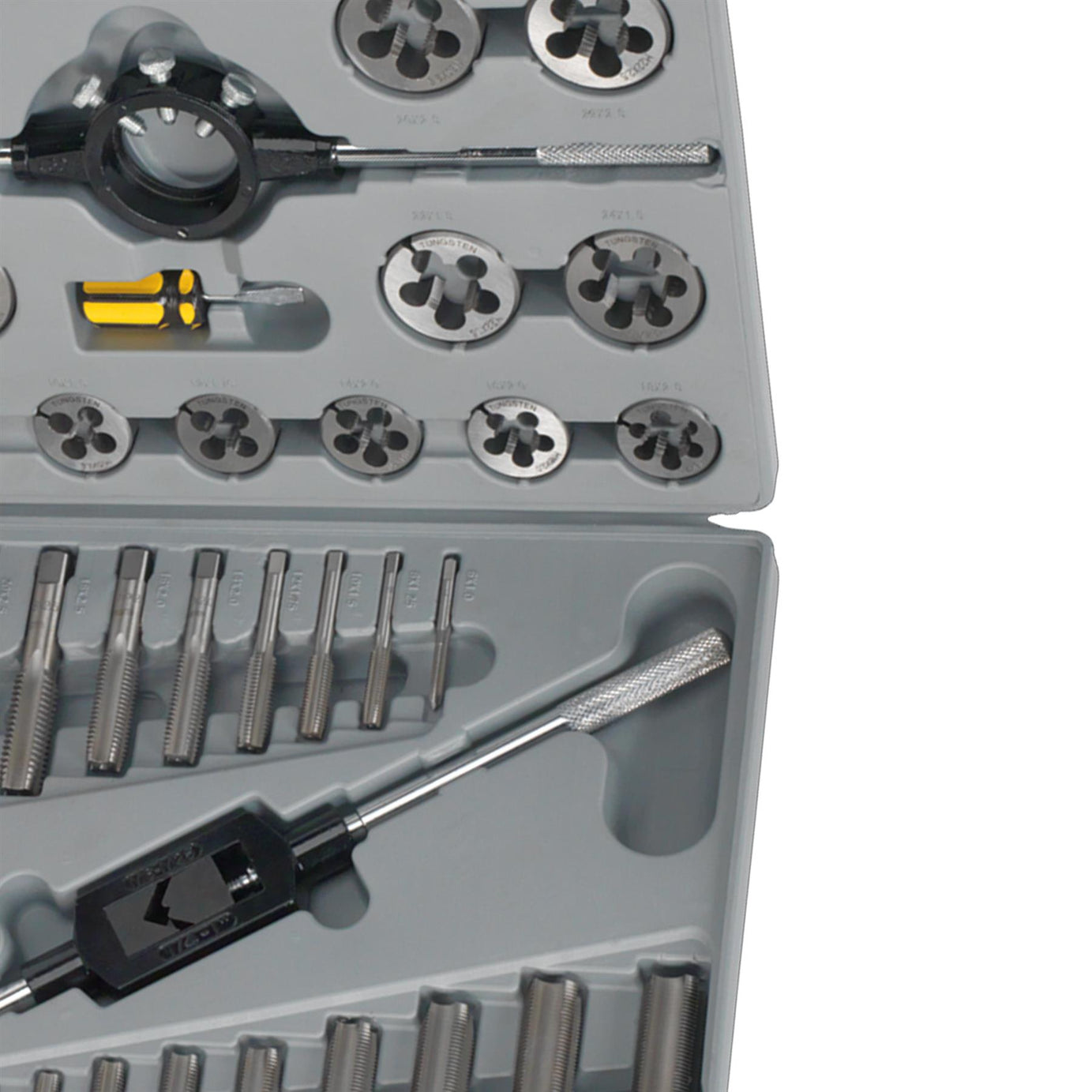 Sealey 45pc Tap and Die Set Split Dies Metric Thread Cutting Tool M6 - M24 Steel