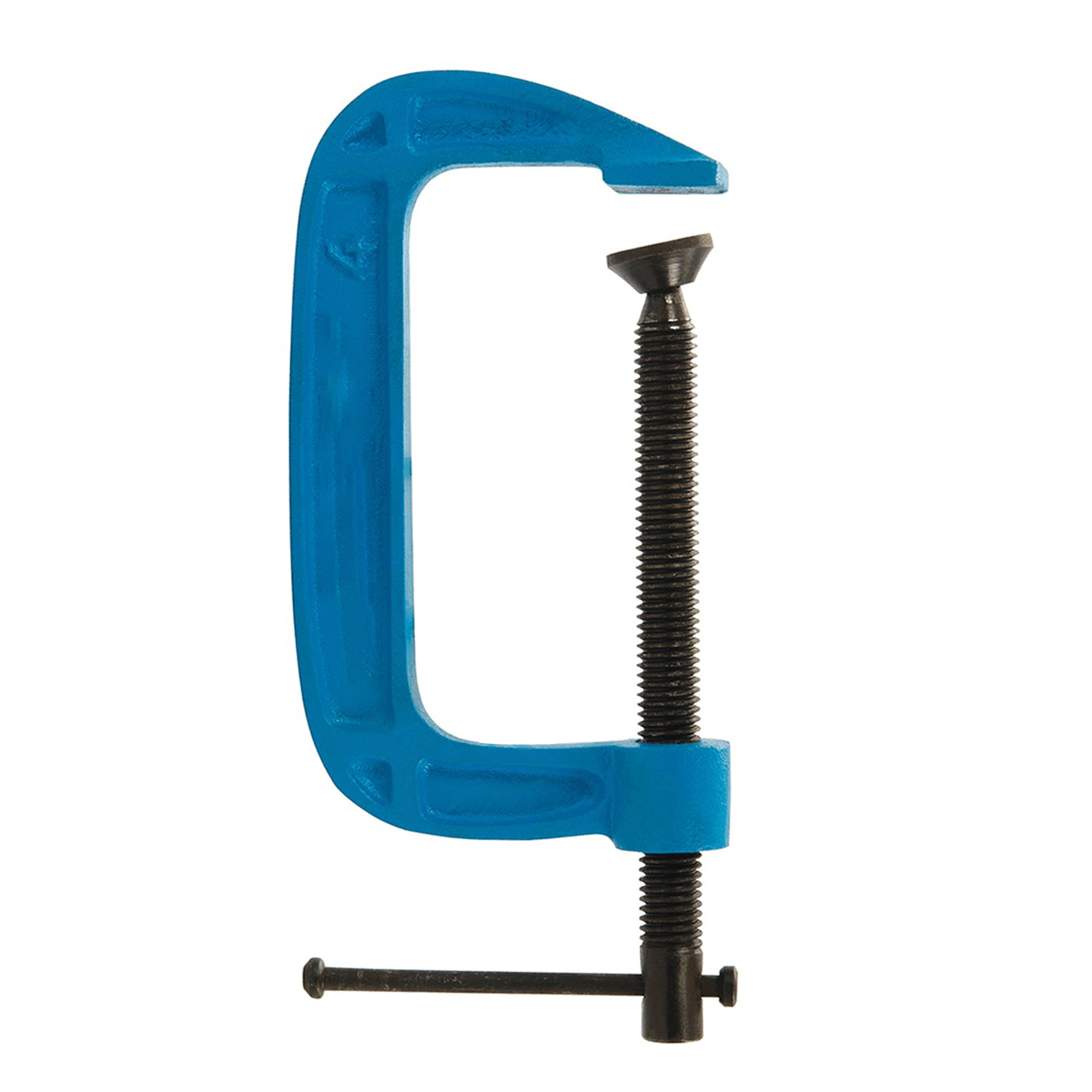 Light Duty G Clamp Cast Iron Frame With Black Phosphate Thread Coating 100mm