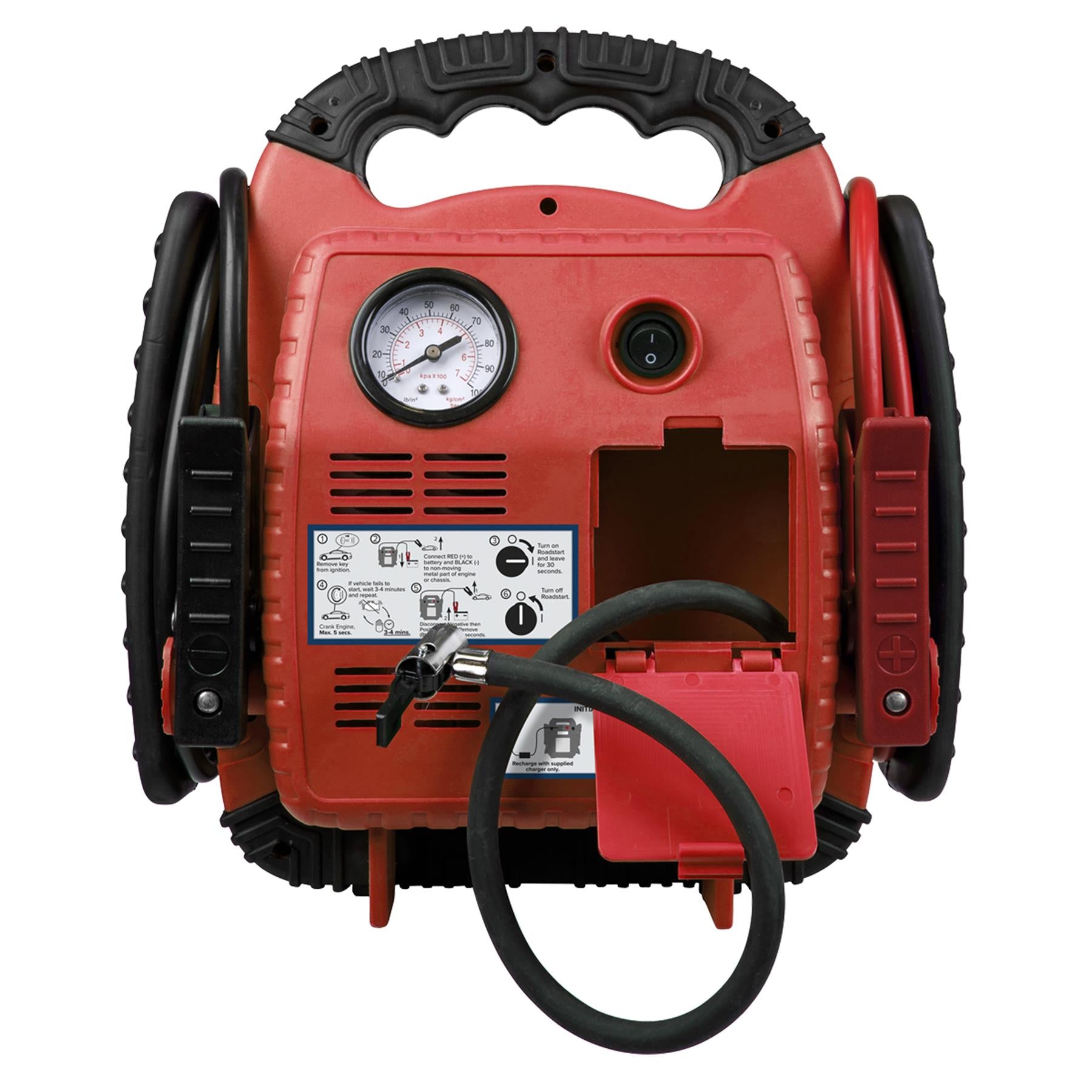 Sealey RoadStart Emergency Jump Starter with Compressor 12V 900A