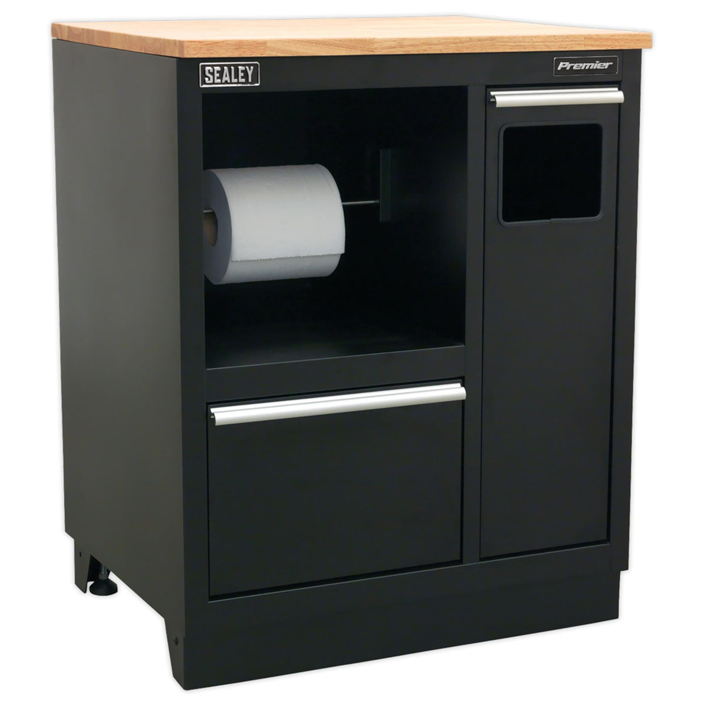 Sealey Premier 1.7m Corner Storage System - Oak Worktop