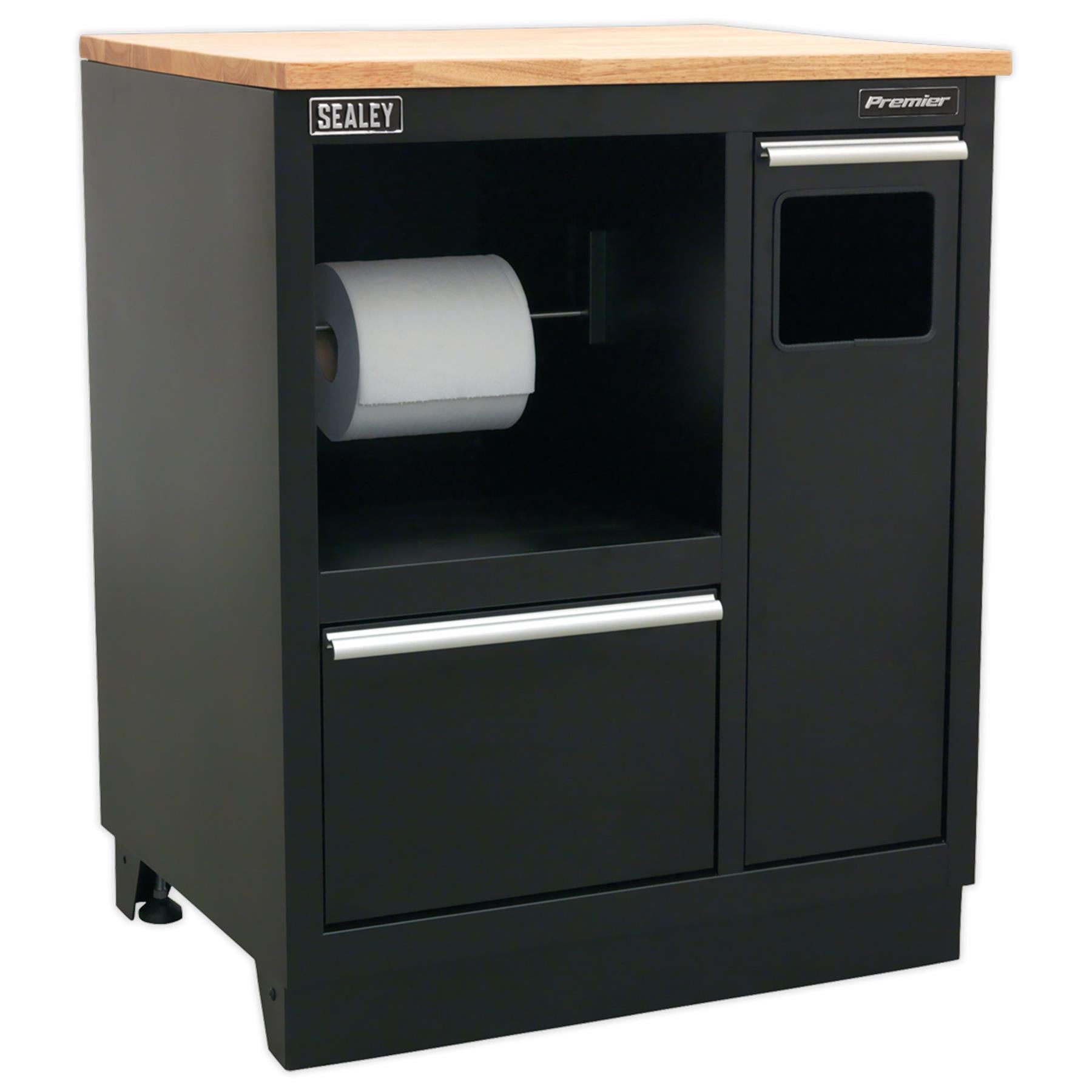 Sealey Premier 1.7m Corner Storage System - Oak Worktop