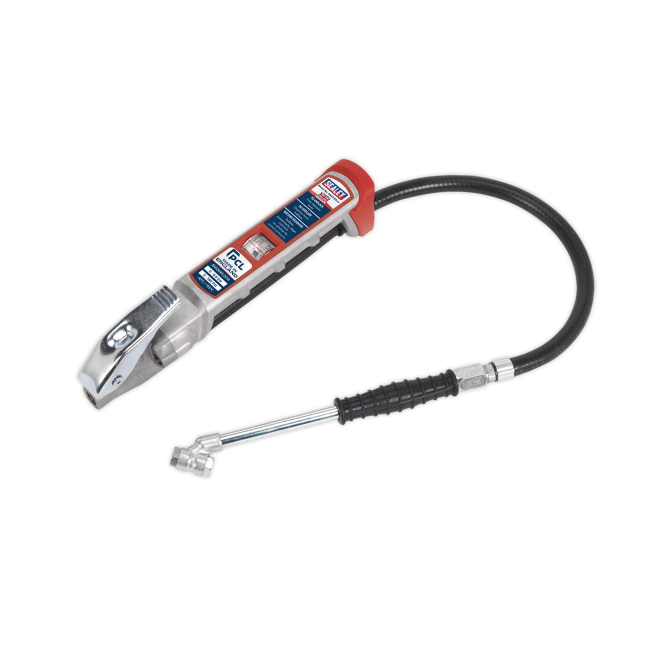 Sealey Professional Tyre Inflator with Twin Push-On Connector