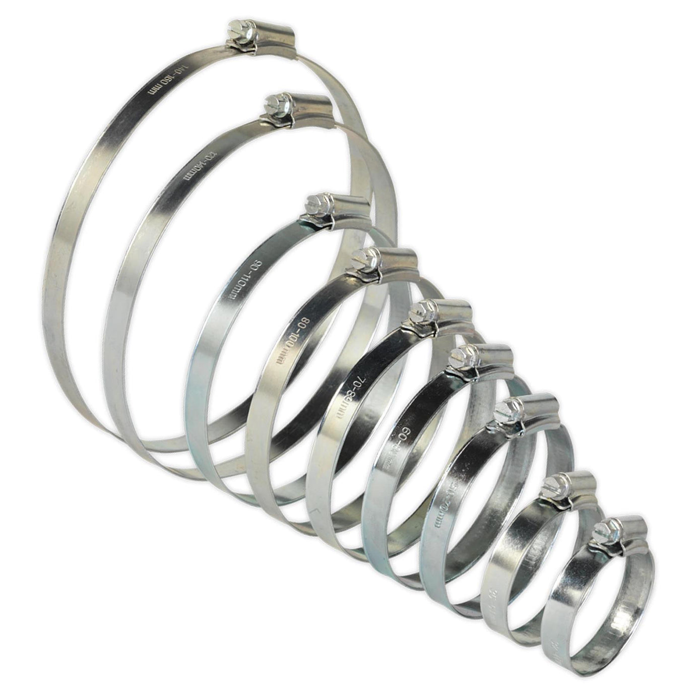 Sealey Hose Clip Assortment 26pc 44-160mm Zinc Plated