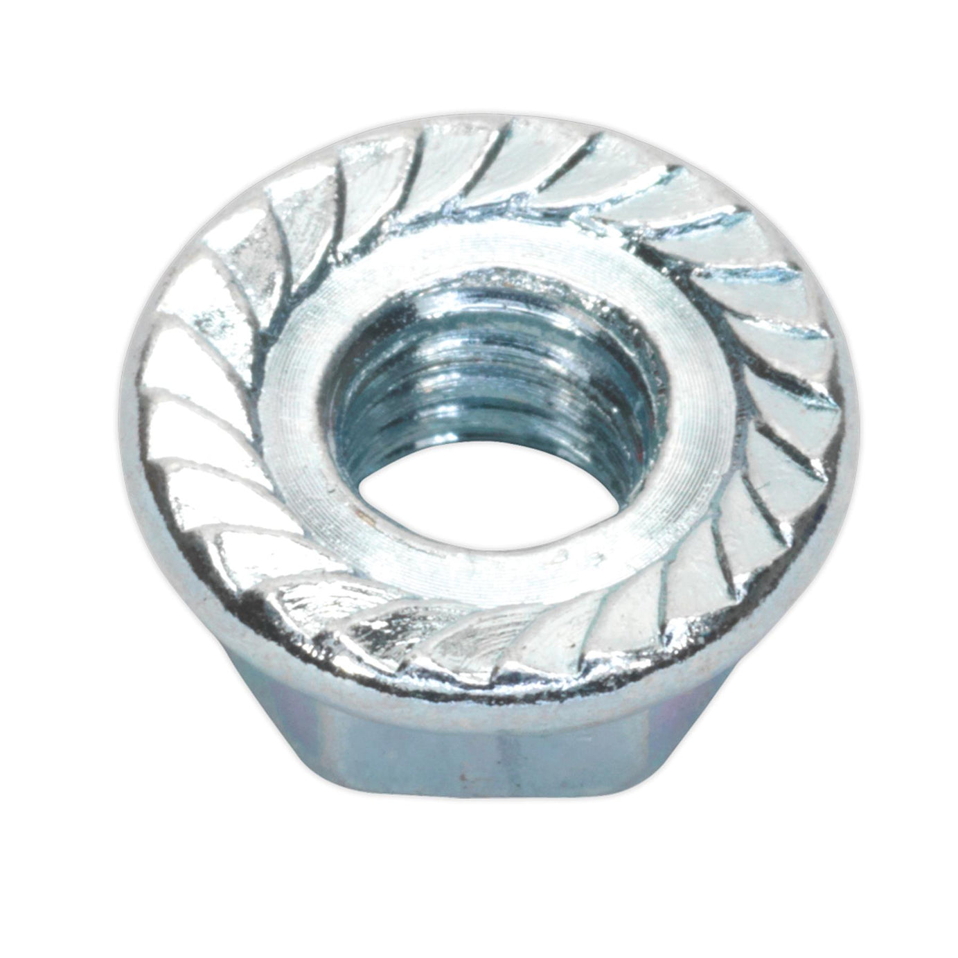 Sealey Flange Nut Serrated M6 Zinc Pack of 100