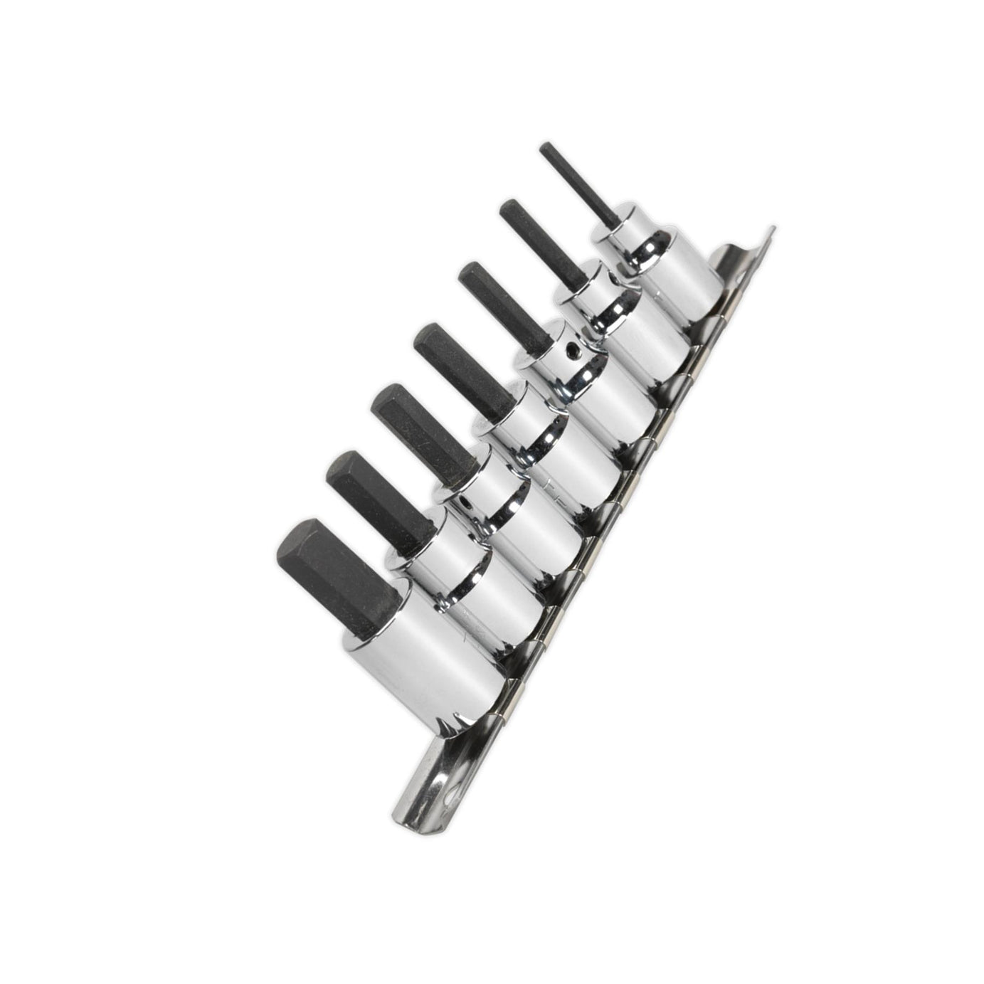 Sealey Hex Socket Bit Set 7pc 3/8"Sq Drive Metric