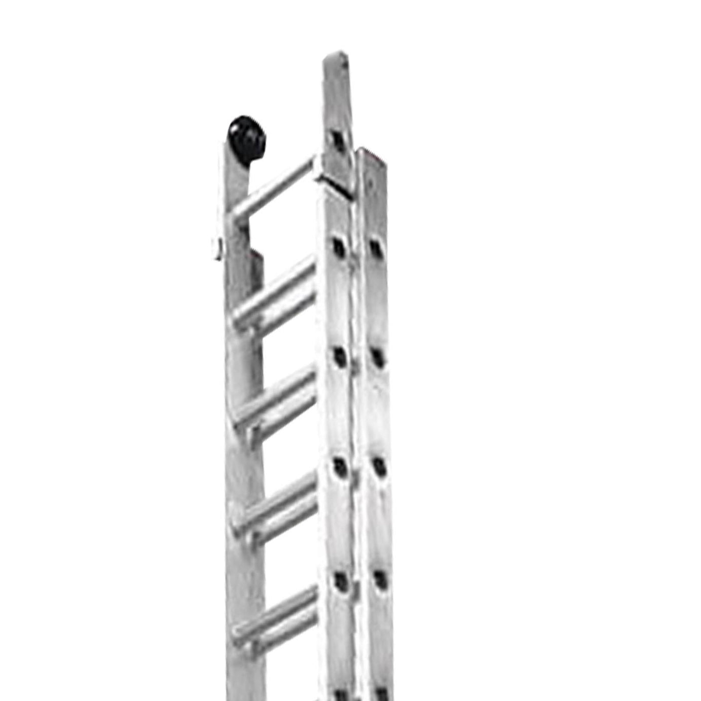 Dapetz 9 Rung Aluminium Extension Ladder 2.5m, Double Section, Made In Uk