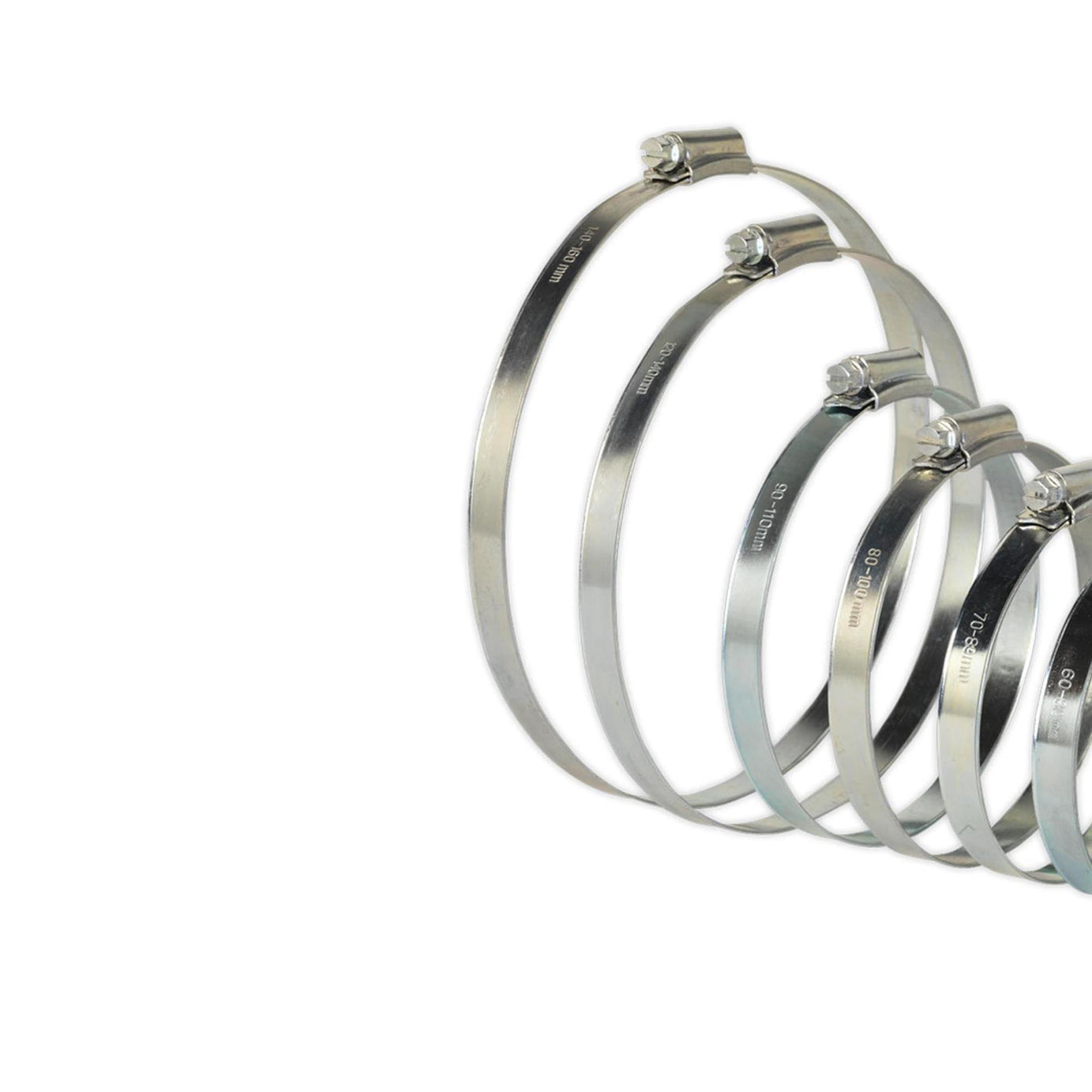 Sealey Hose Clip Assortment 26pc 44-160mm Zinc Plated