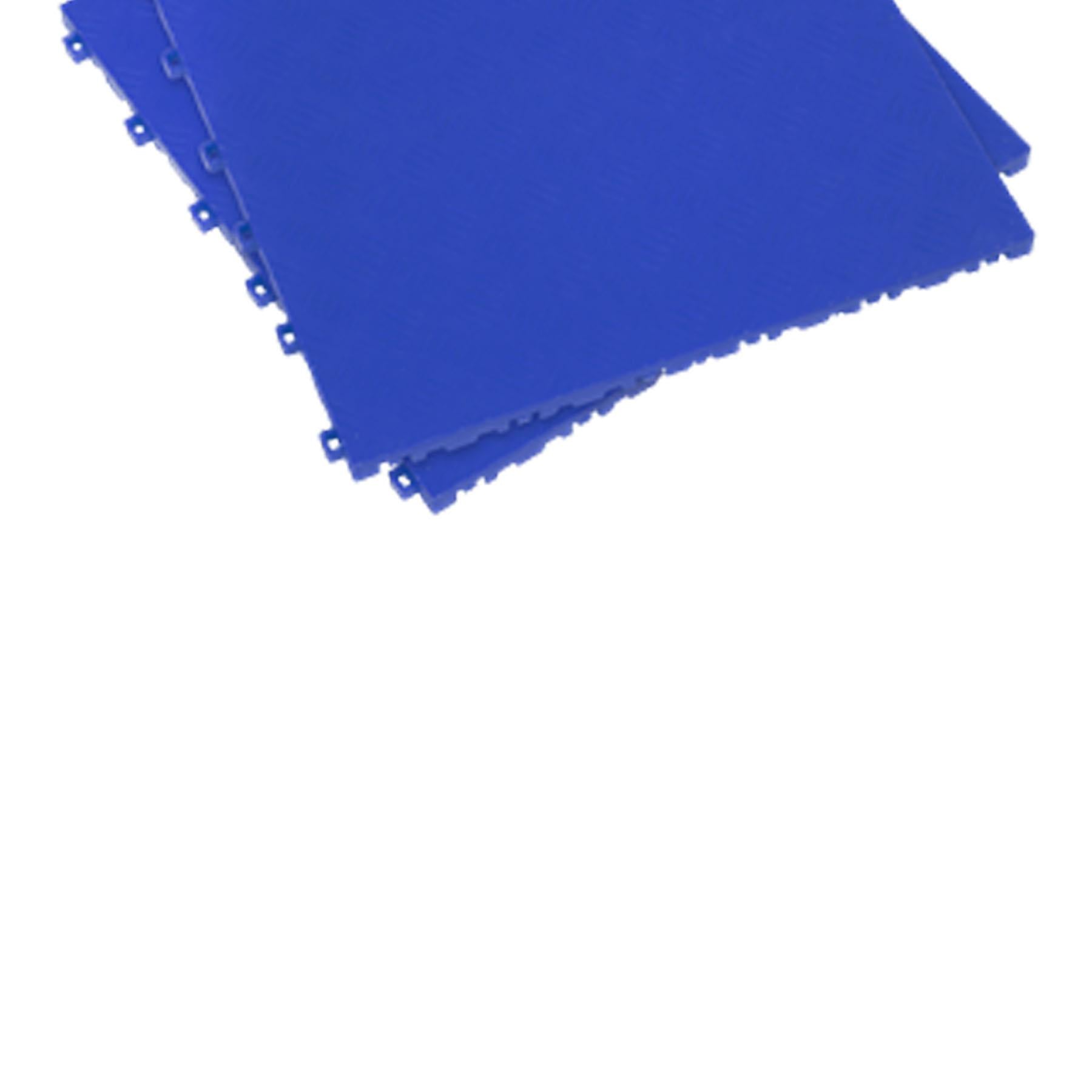 Sealey Polypropylene Floor Tile - Blue Treadplate 400x400mm Pk of 9