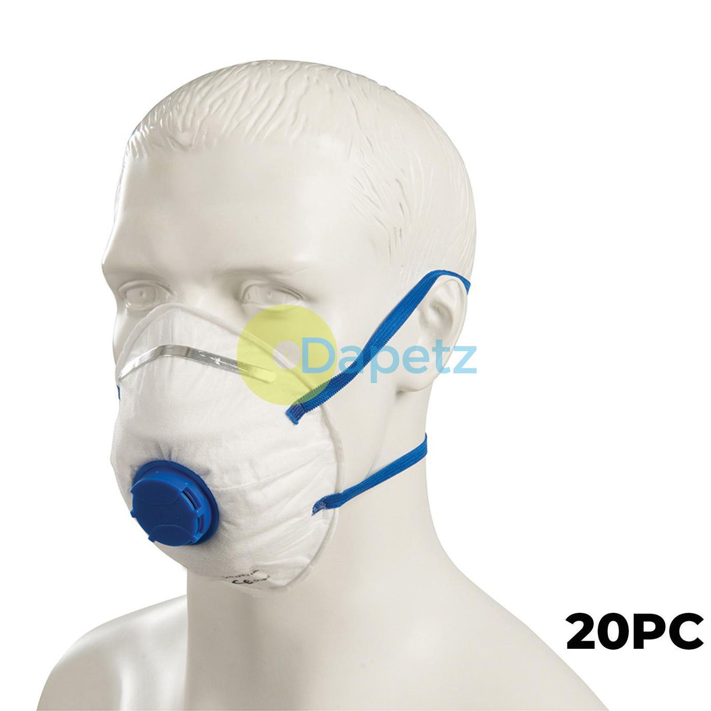 20x Face Mask Respirator FFP2 Moulded Valved Sanding Paint Aerosol Dust Safety