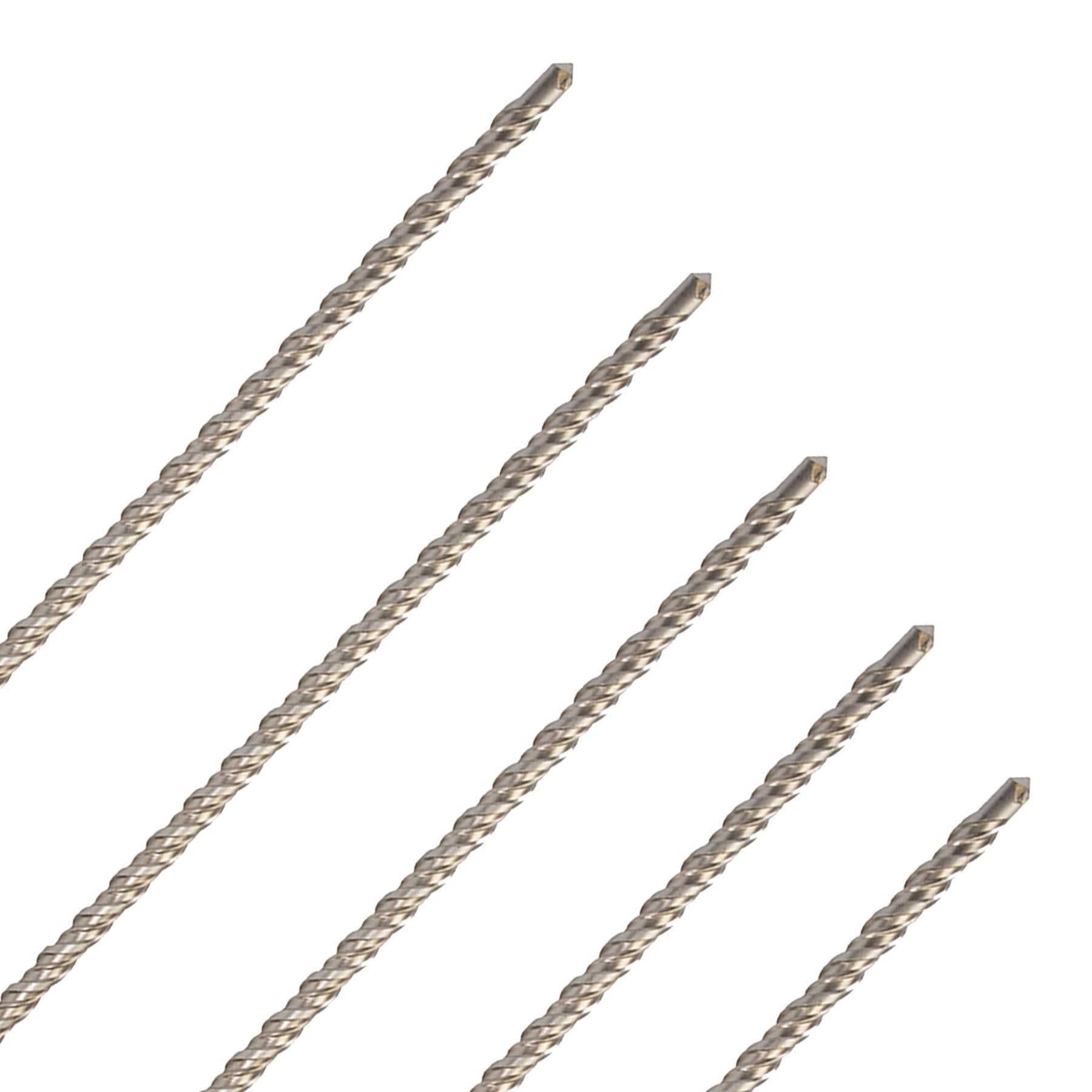 5 x SDS+ PLUS MASONRY DRILL BIT 18 x 600mm, TUNGSTEN CARBIDE TIP, FOR STONE CONCRETE BRICK