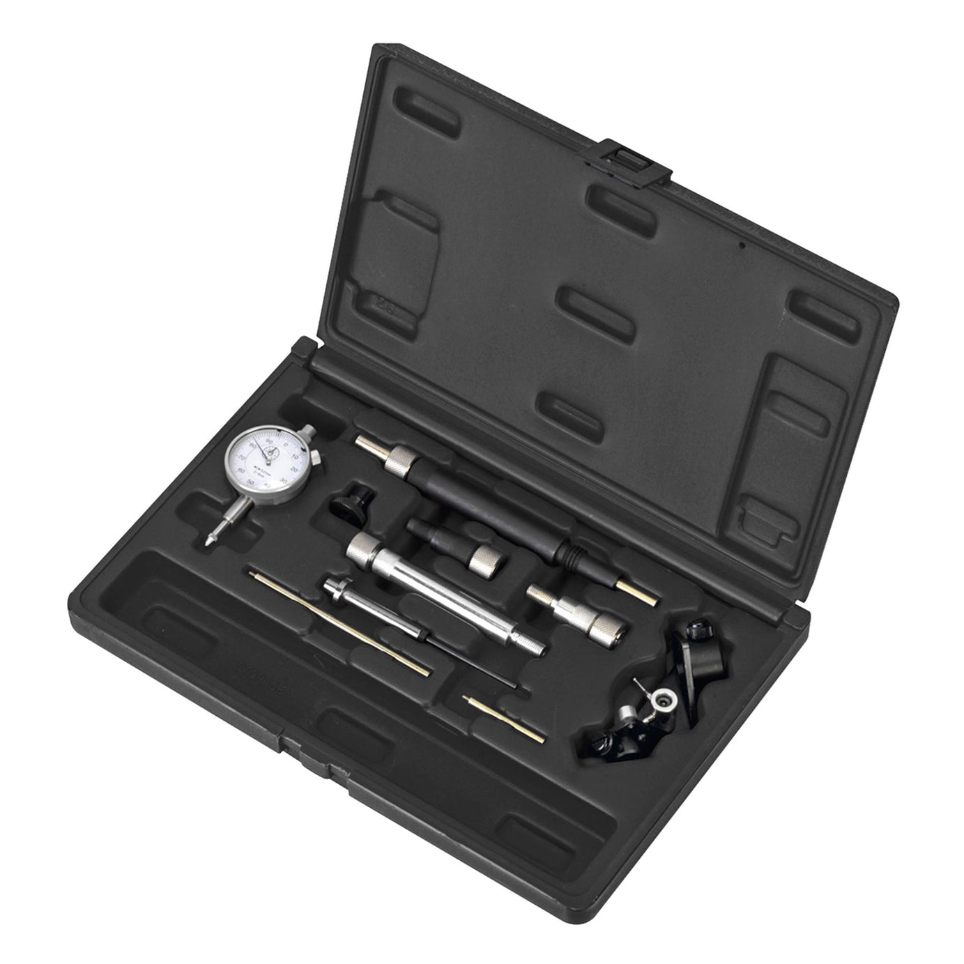 Sealey Fuel Pump Timing Kit 10pc Dial Gauge In Storage Case
