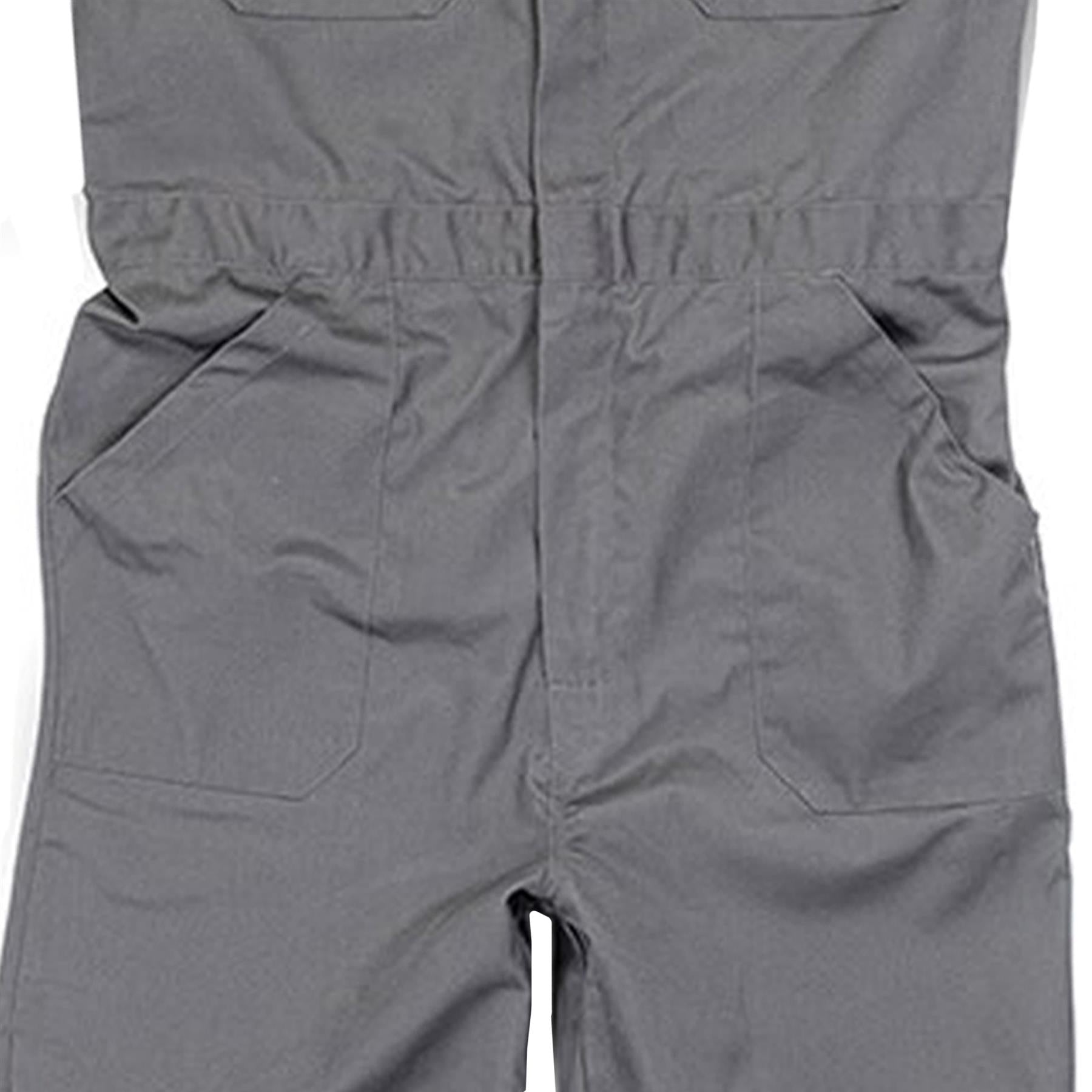 Tough Grit Men Zip Front Coverall Boilersuit Charcoal S