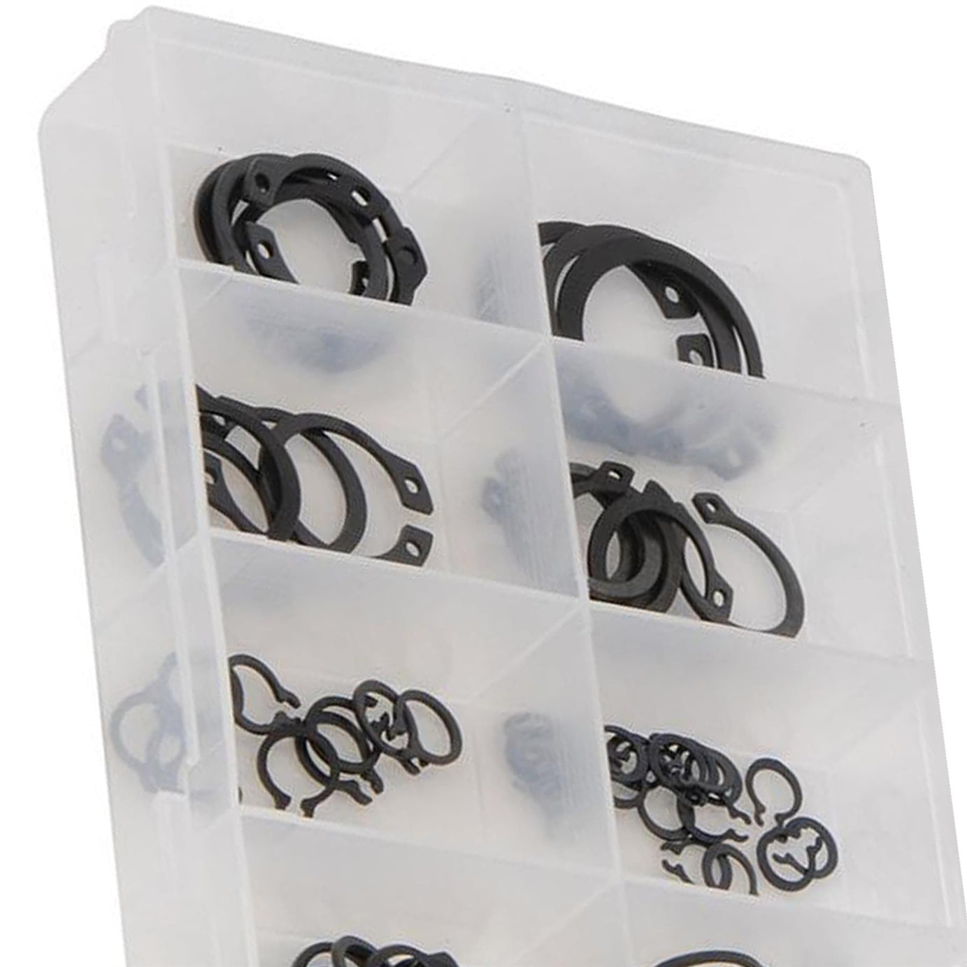 64Pce External Circlips Pack Chemically Blackened Steel Suitable For Over Shafts