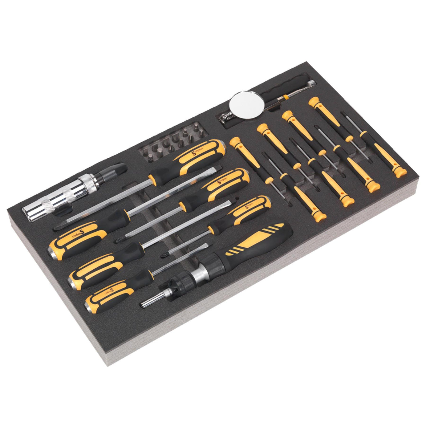 Sealey Tool Tray with Screwdriver Set 36pc