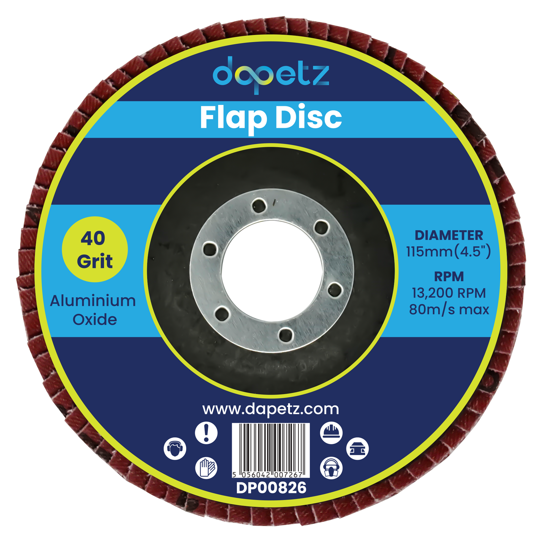 115mm 4.5'' 40 Grit 1 PC Angle Grinder Aluminium Oxide FLAP DISCS Grinding Wheels