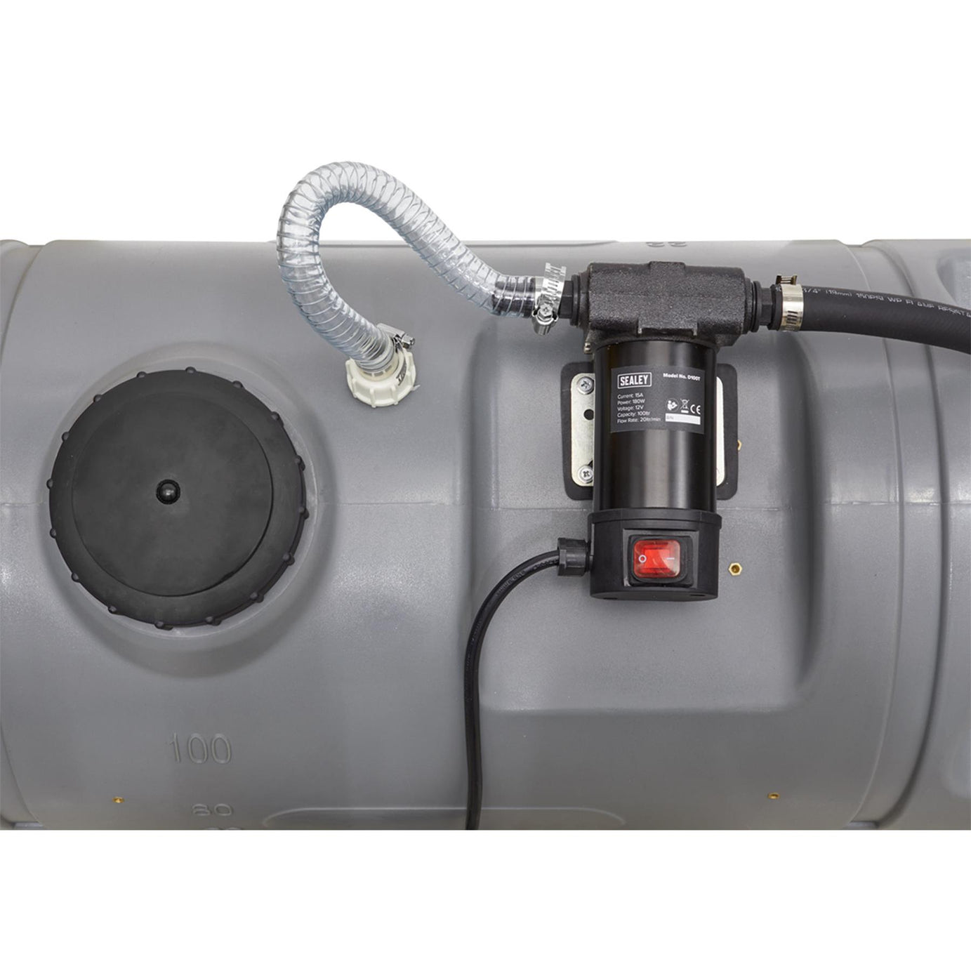 Sealey Portable Diesel Tank 100L 12V electric pump D100T