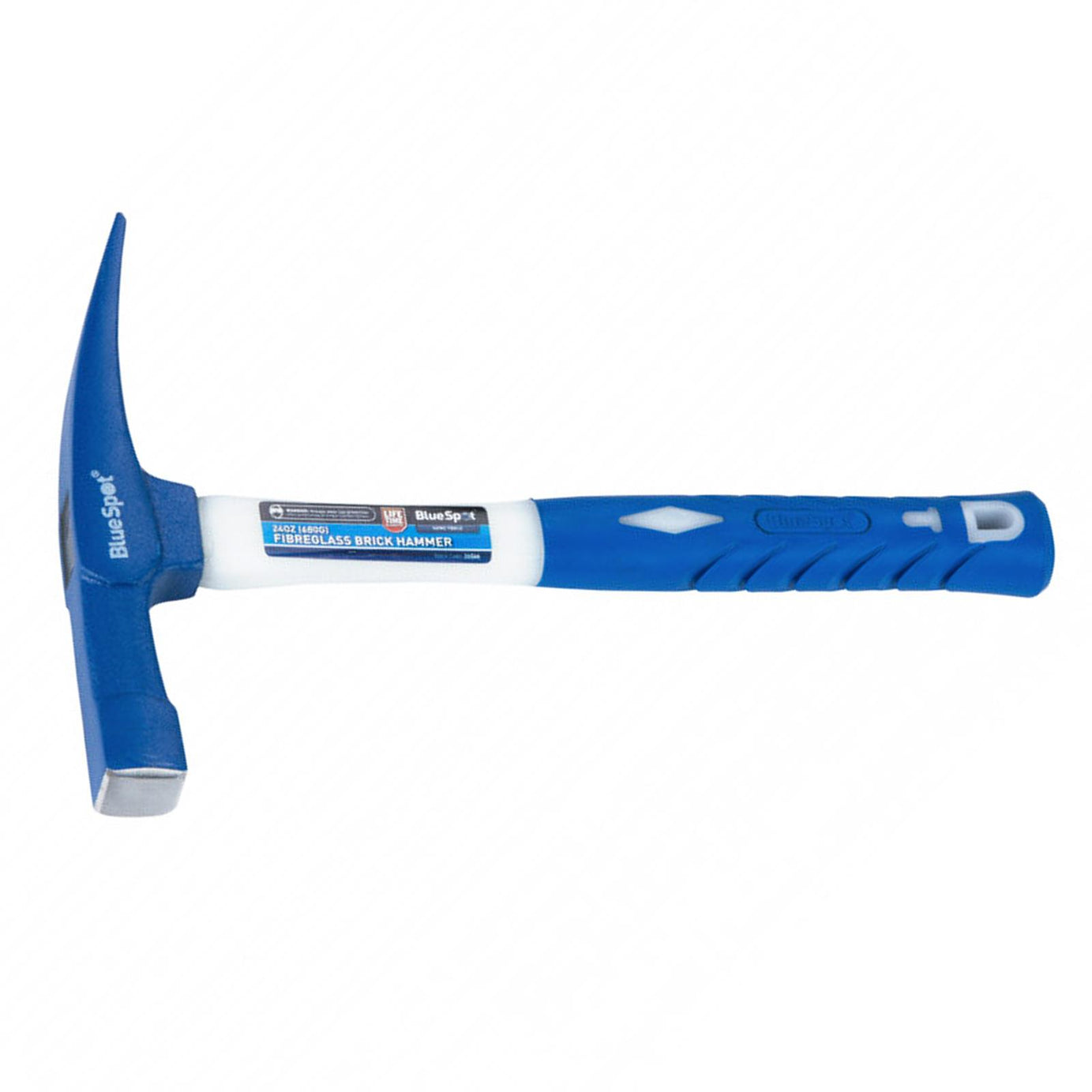 BlueSpot 24oz (680g) Fibreglass Shaft Brick Hammer Rubber Grip Lifetime Warranty