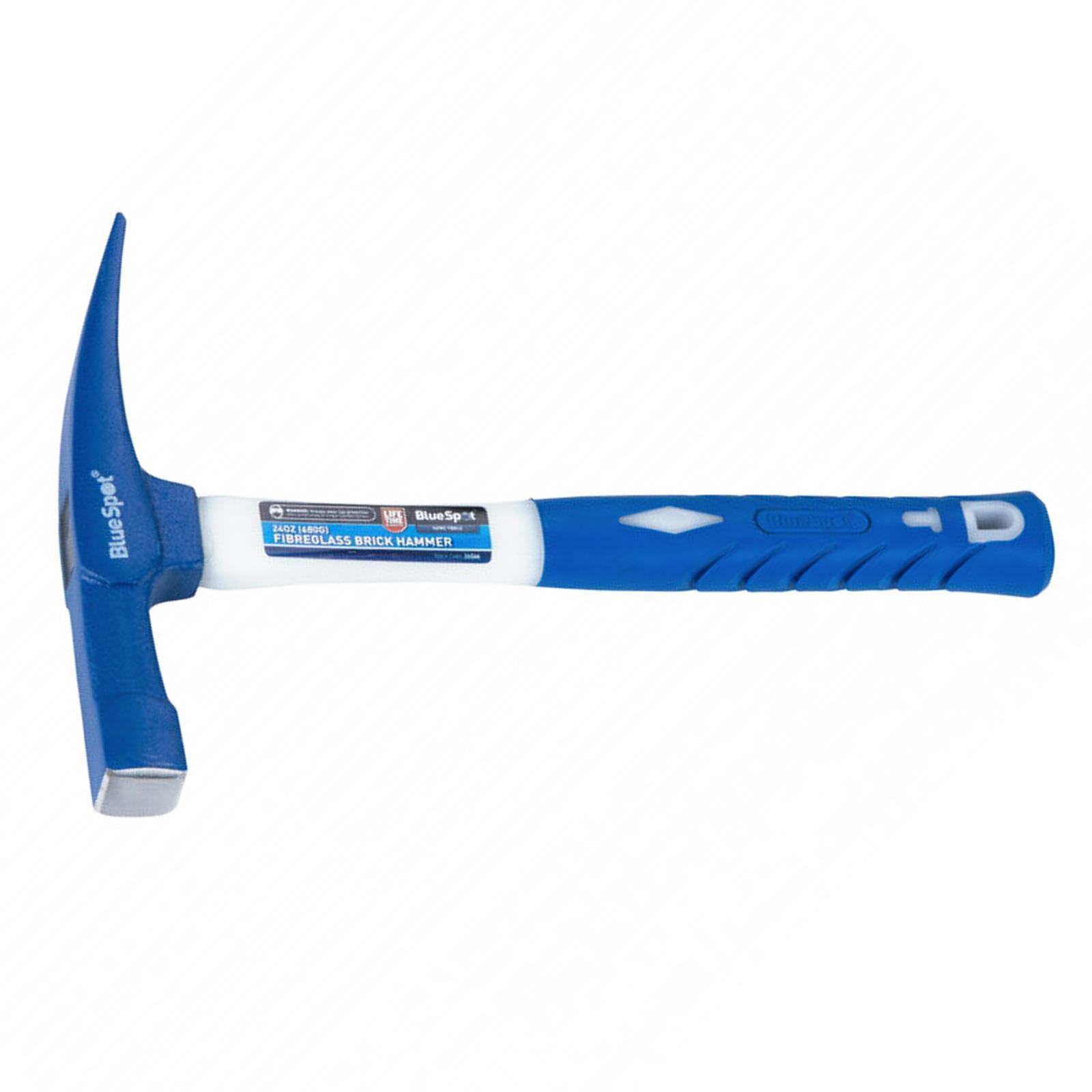BlueSpot 24oz (680g) Fibreglass Shaft Brick Hammer Rubber Grip Lifetime Warranty