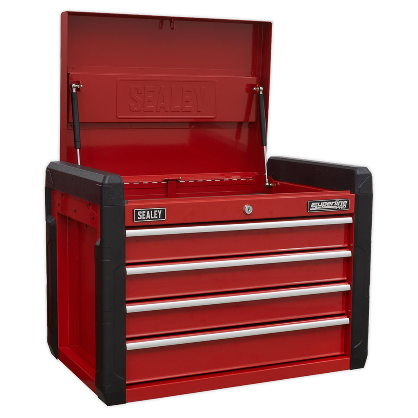 Sealey Topchest 4 Drawer with Ball Bearing Slides. Red AP3401