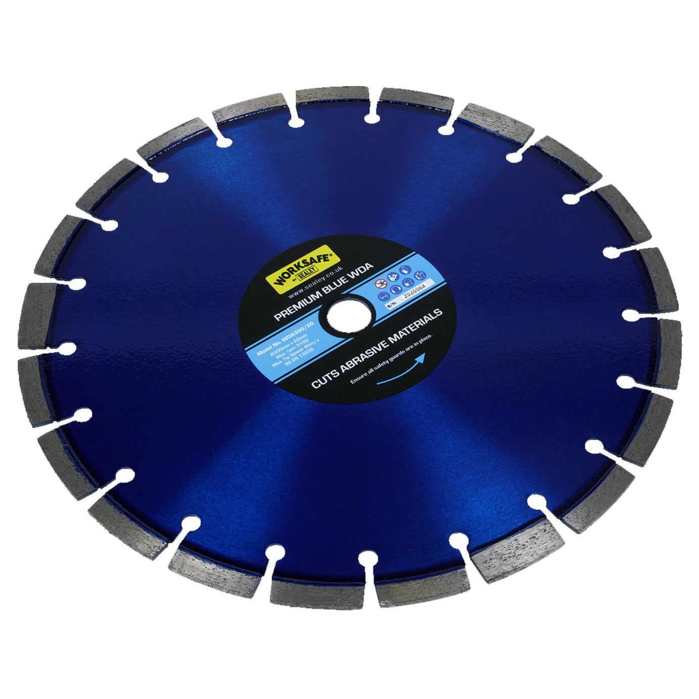 Premium Blue WDA Diamond Blade 300 x 20mm. Sealey