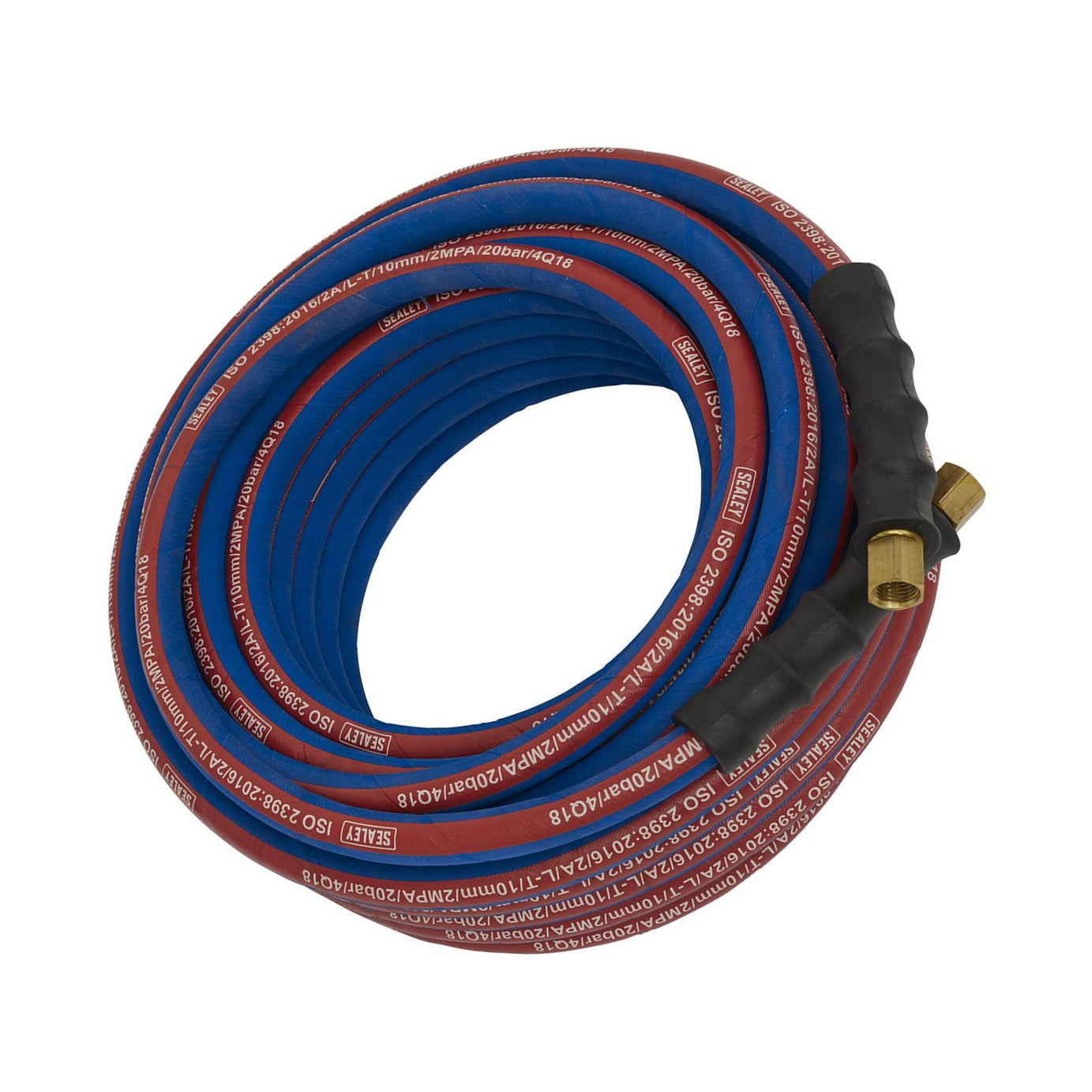 Sealey Extra Heavy Duty Rubber Air Compressor Hose 15m x Ø10mm with 1/4"BSP