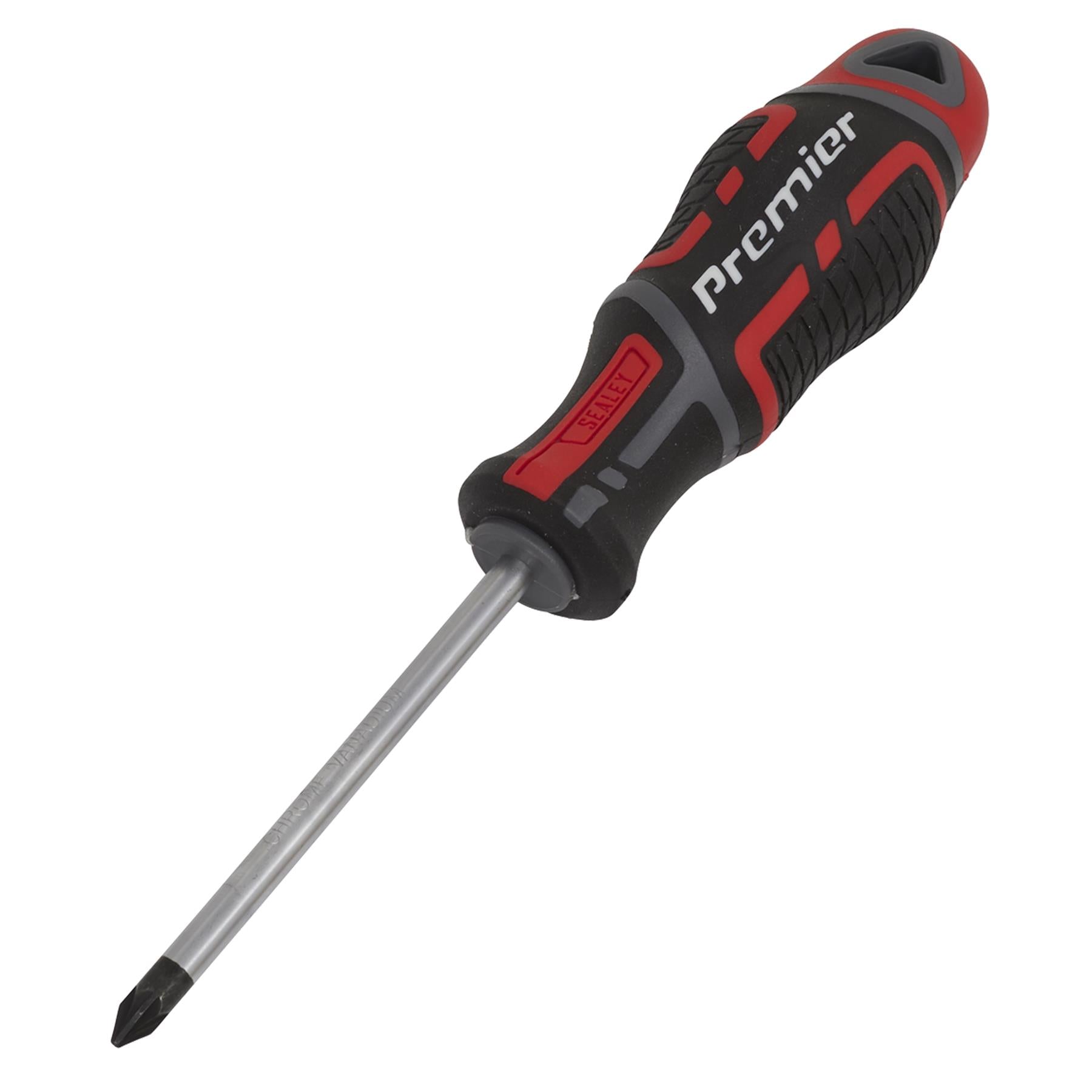 Sealey Screwdriver Pozi Pozidriv #1 x 75mm Soft Grip Handle Magnetic GripMAX