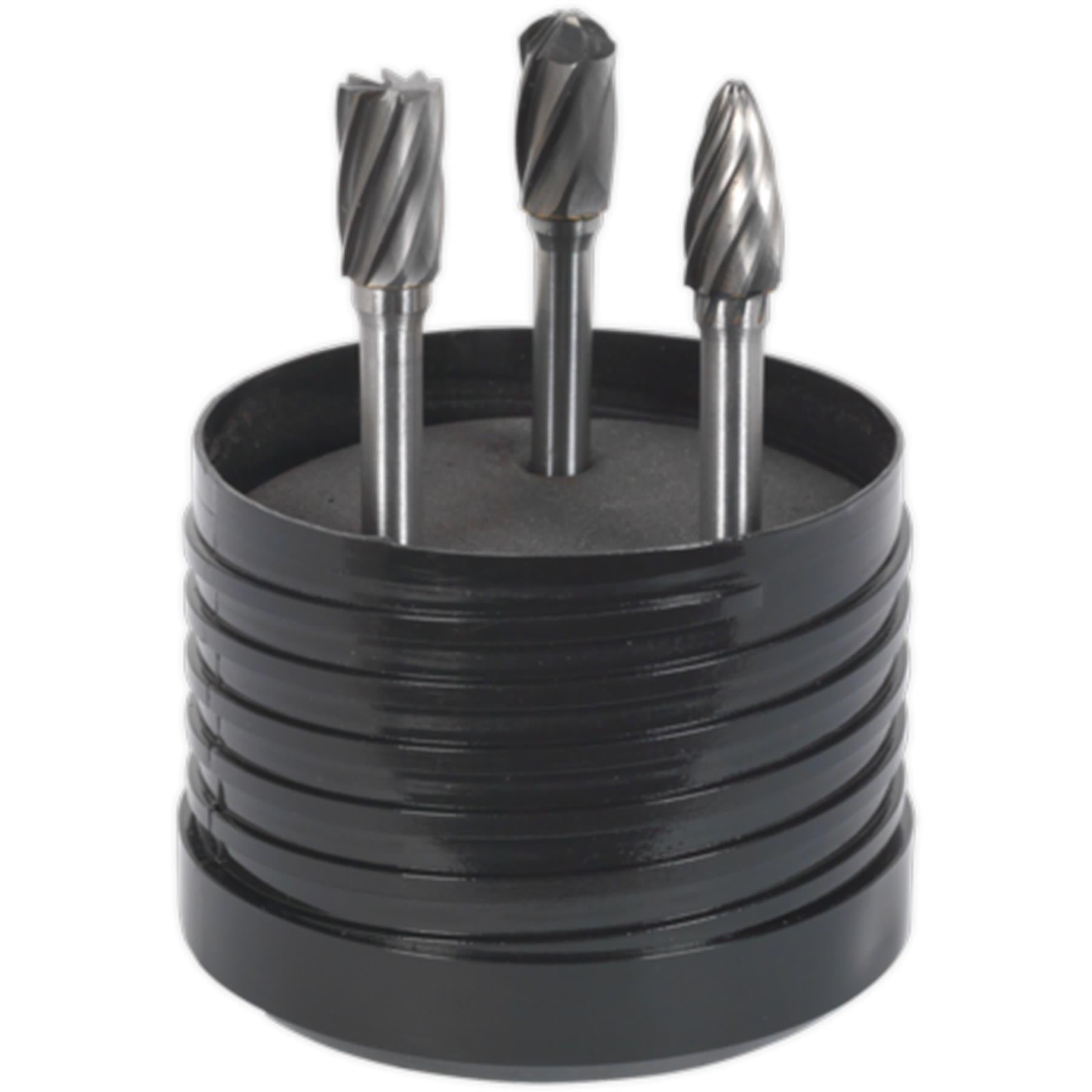 Sealey Tungsten Carbide Rotary Burr Set 3pc Ripper/Coarse