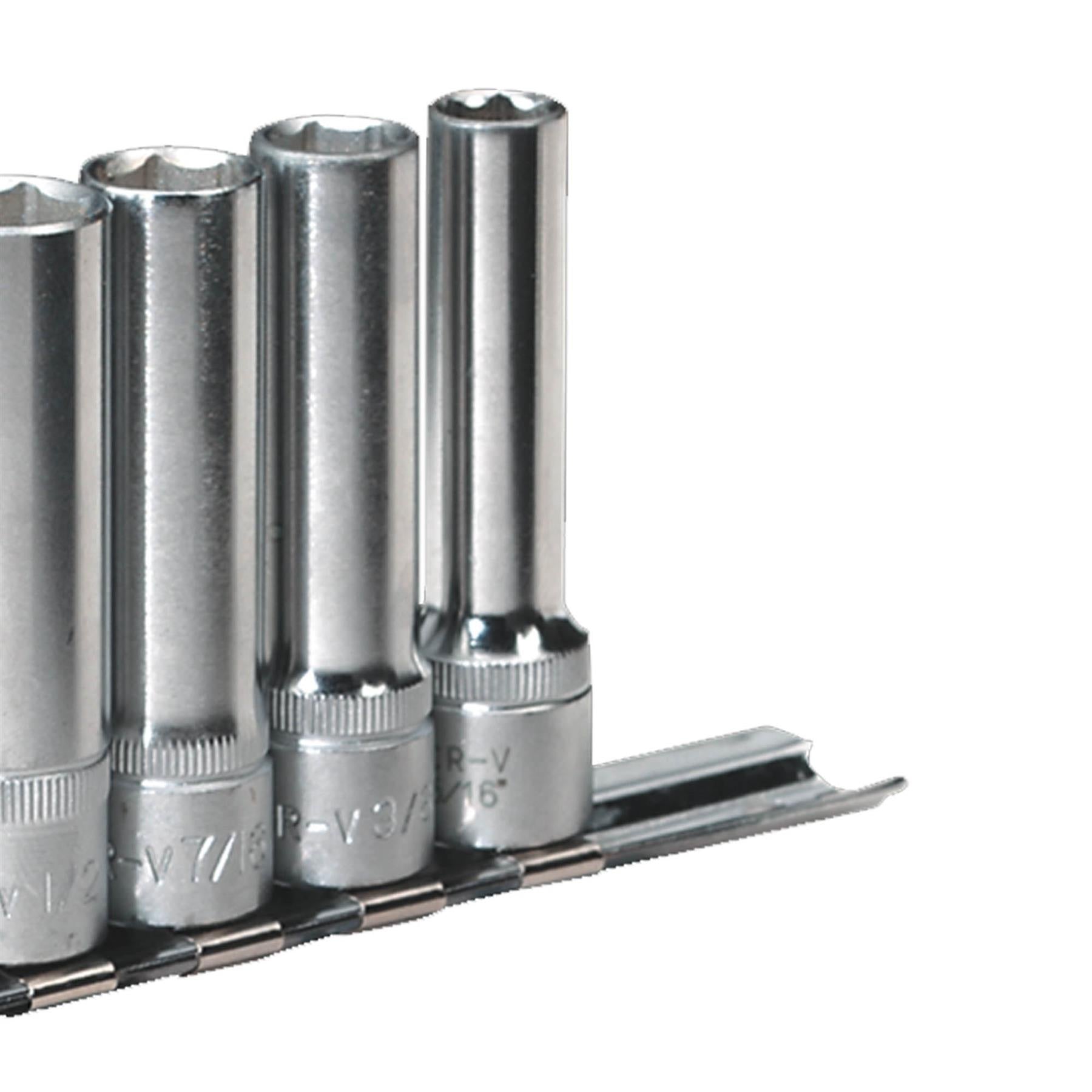 Sealey Socket Set 8pc 3/8"Sq Drive 6pt Deep WallDrive Imperial