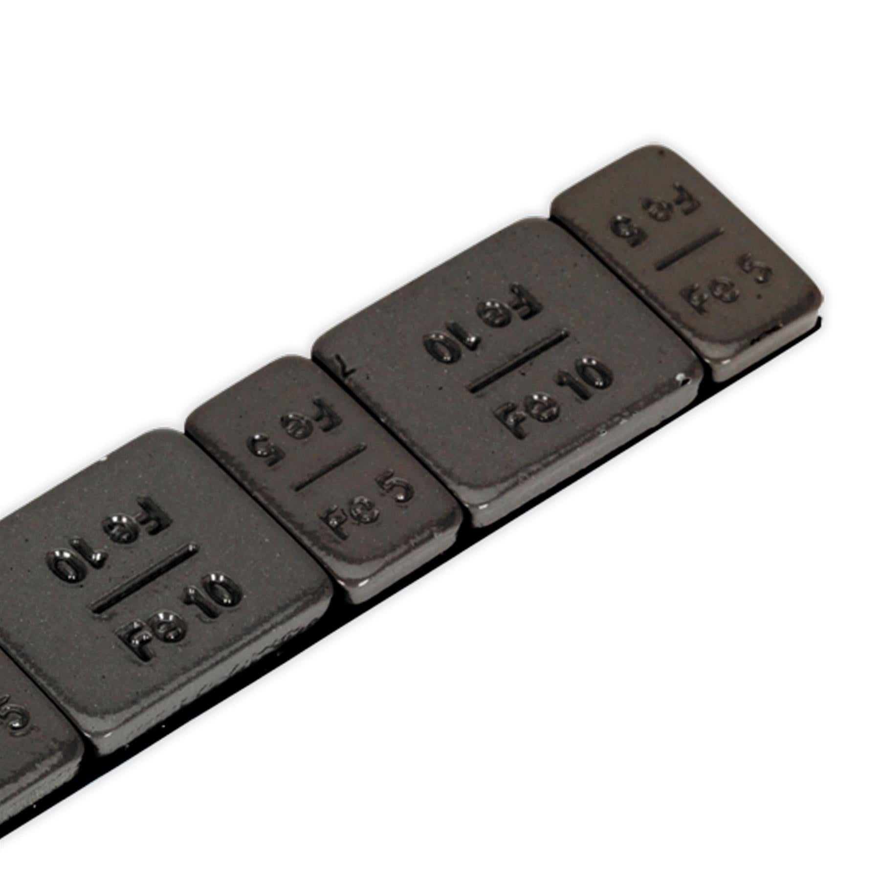 Wheel Weight 5 & 10g Adhesive Zinc Plated Steel Pk of 50x8 Sealey