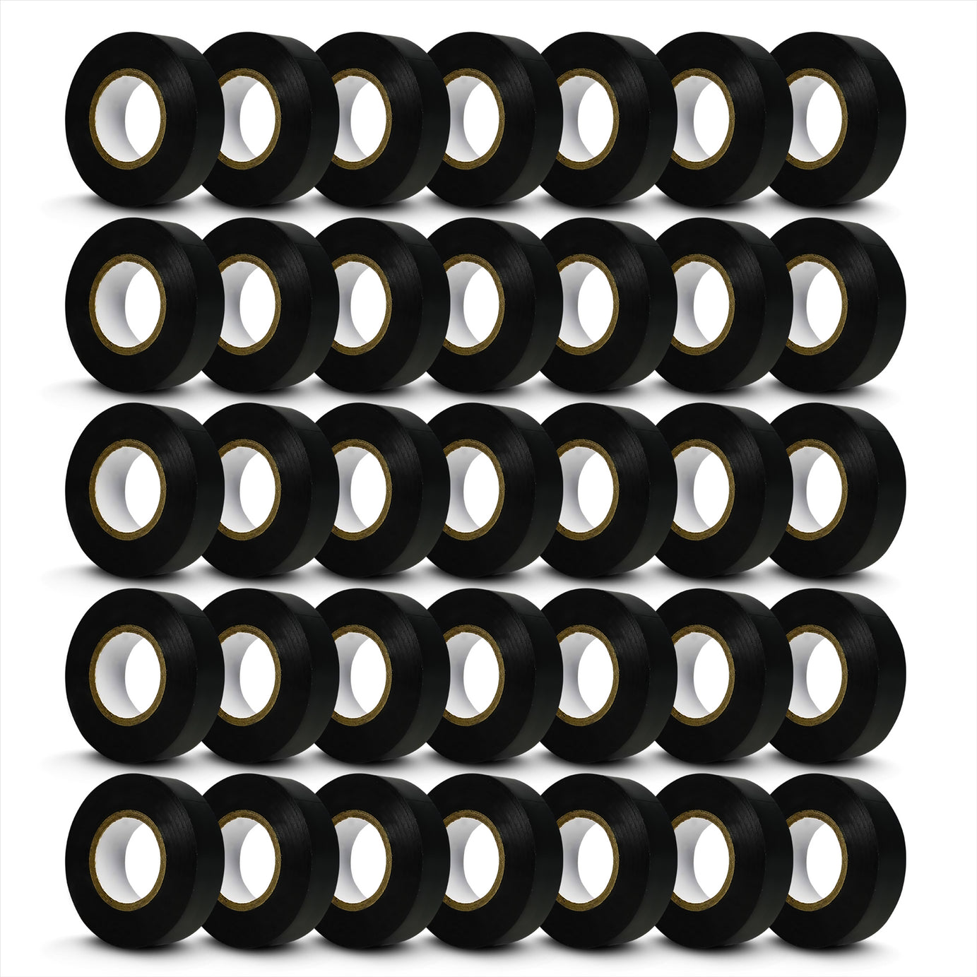19mm x 33m Black Electrical PVC Insulation / Insulating Tape Flame Retardant 35PCS