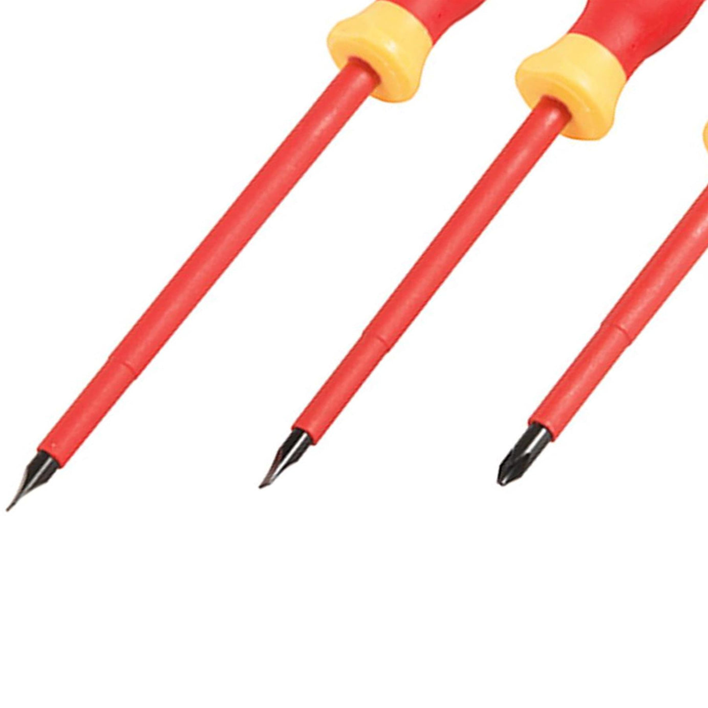 VDE Soft-Grip Electricians Screwdriver Set 7Pc Ergonomic 2Tone Soft Grip Handles