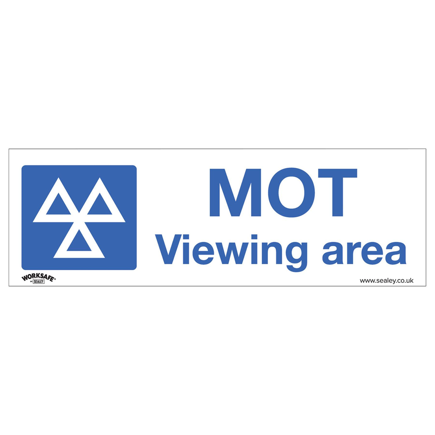 Warning Safety Sign - MOT Viewing Area - Rigid Plastic