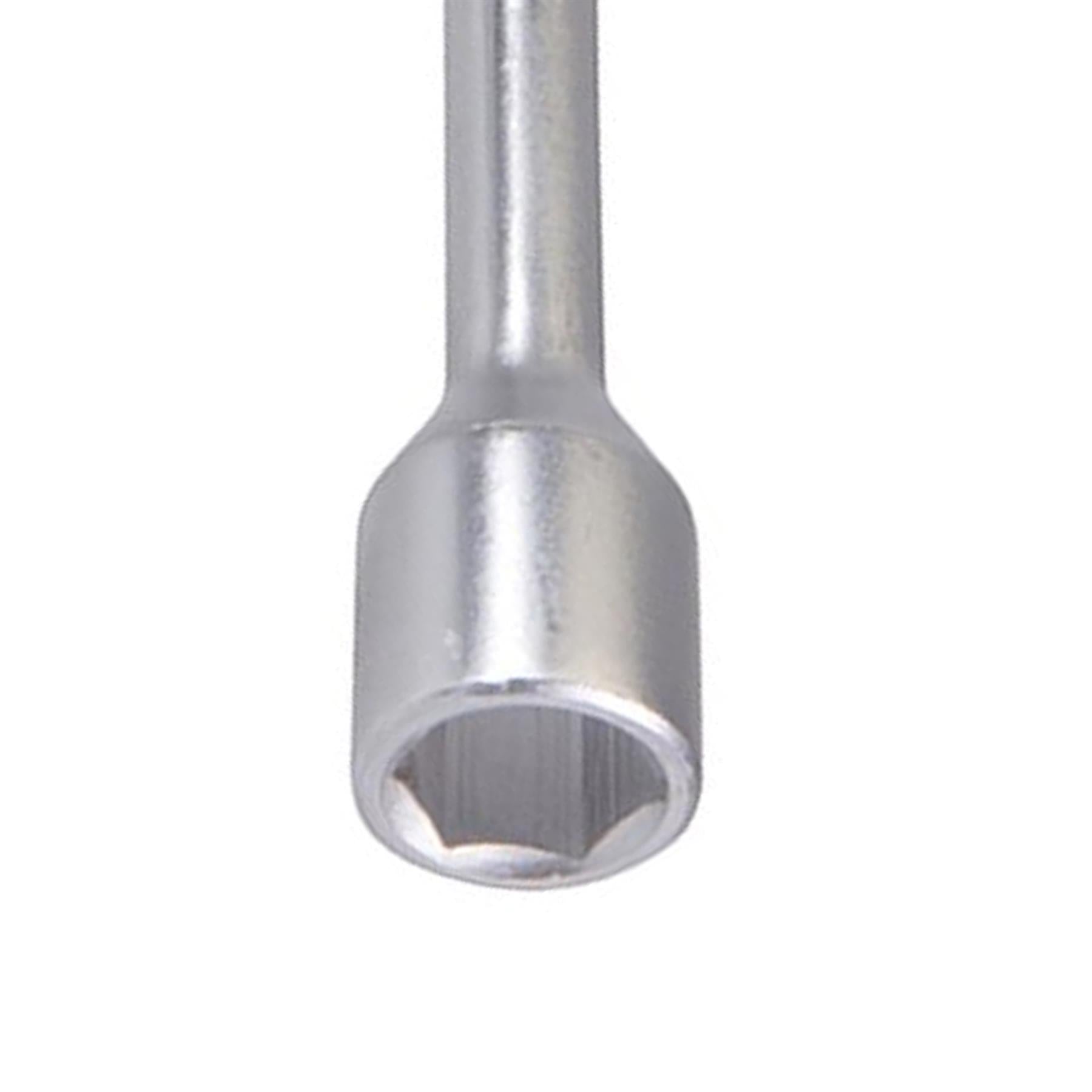 Cross Wrench 17, 19, 21 & 23mm Hexagonal 4 Sockets En-8 Carbon Steel Hardened