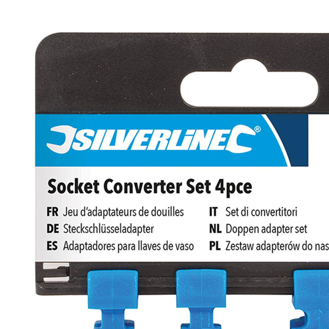 Genuine Socket Converter Set 4pcs Hardened & Tempered Steel 1/2" 1/4" 3/8" M/F Socket