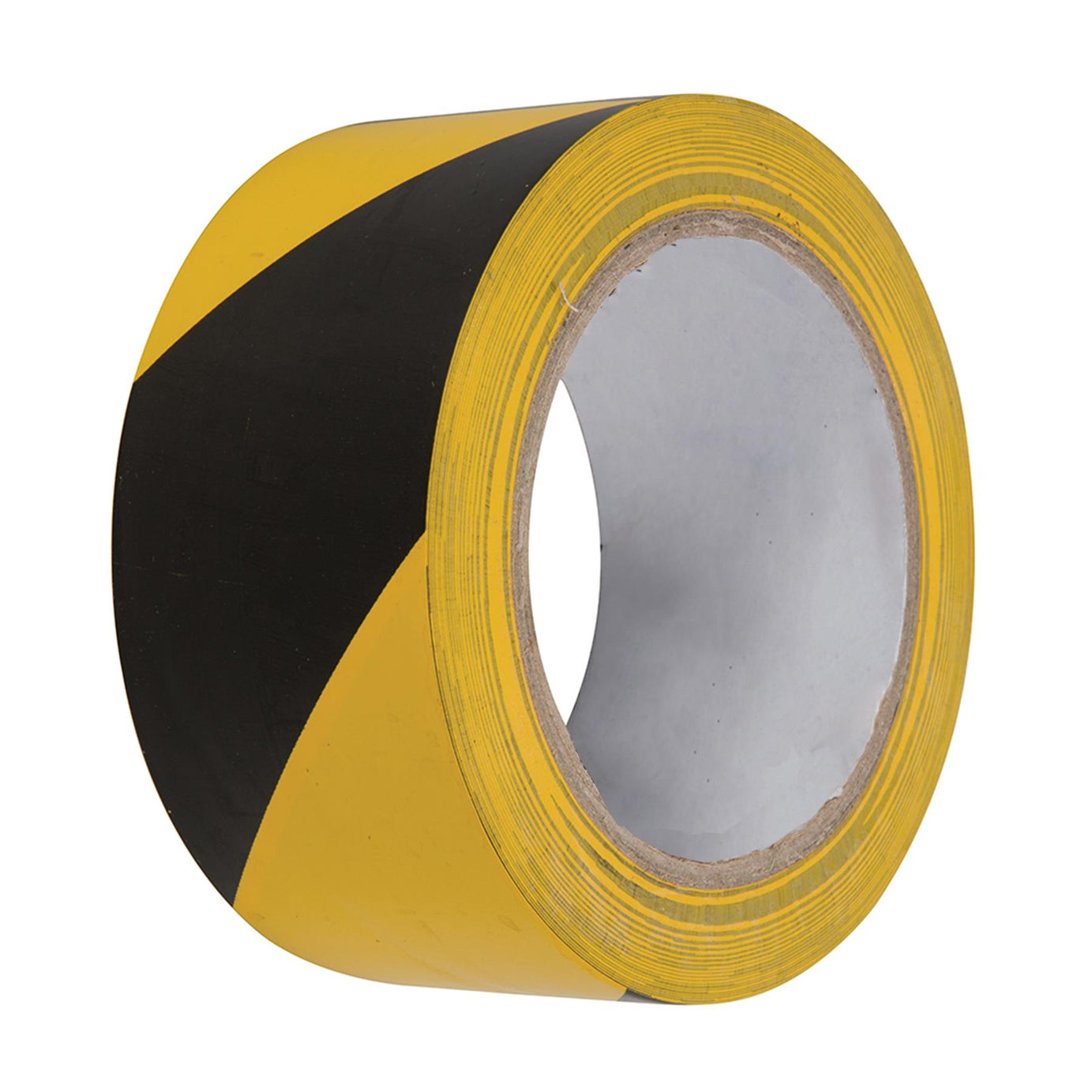 Hazard Tape 50mm X 33M Black/Yellow Pvc Carrier & Rubber Adhesive Solvent Resist