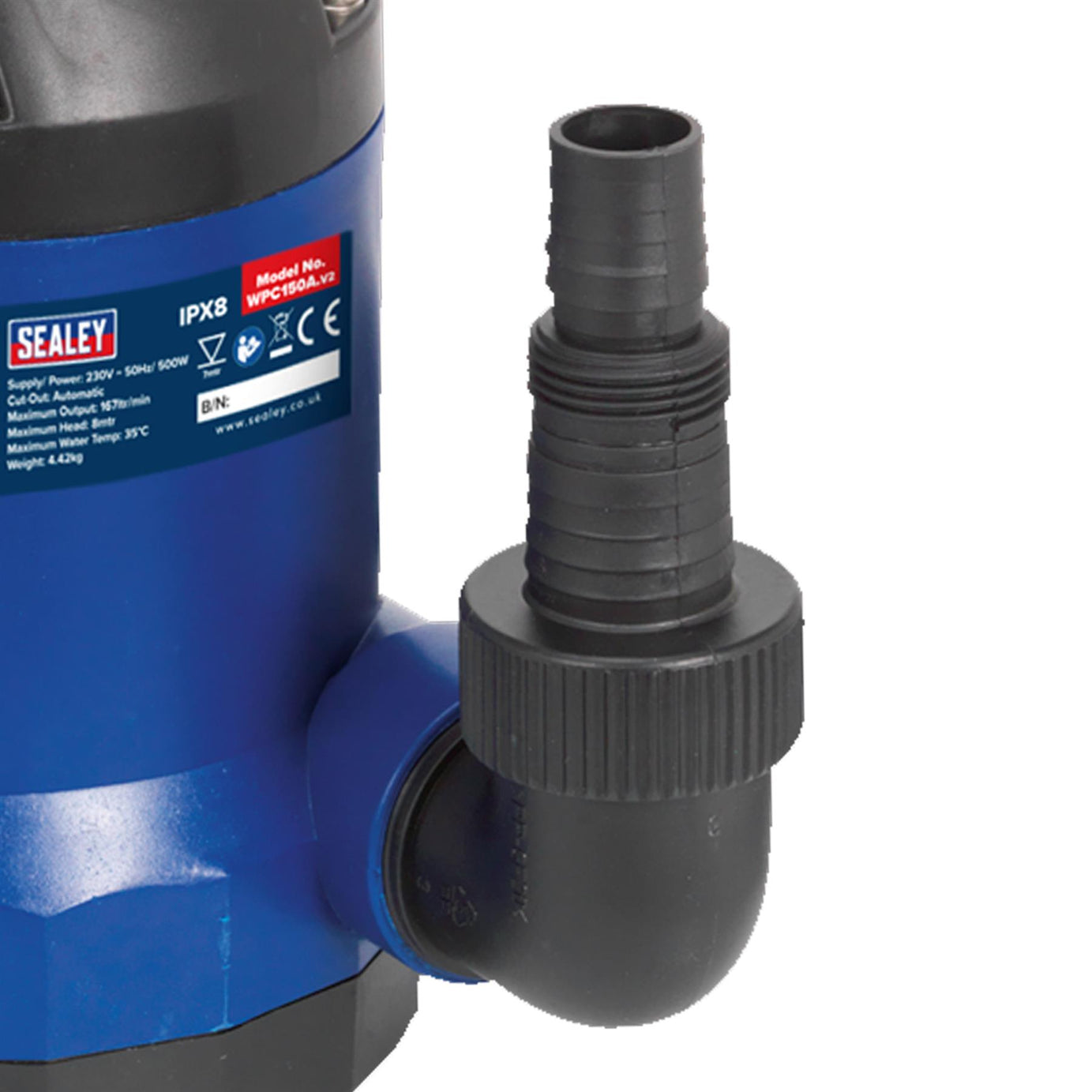 Submersible Water Pump Automatic 167L/min 230V Sealey