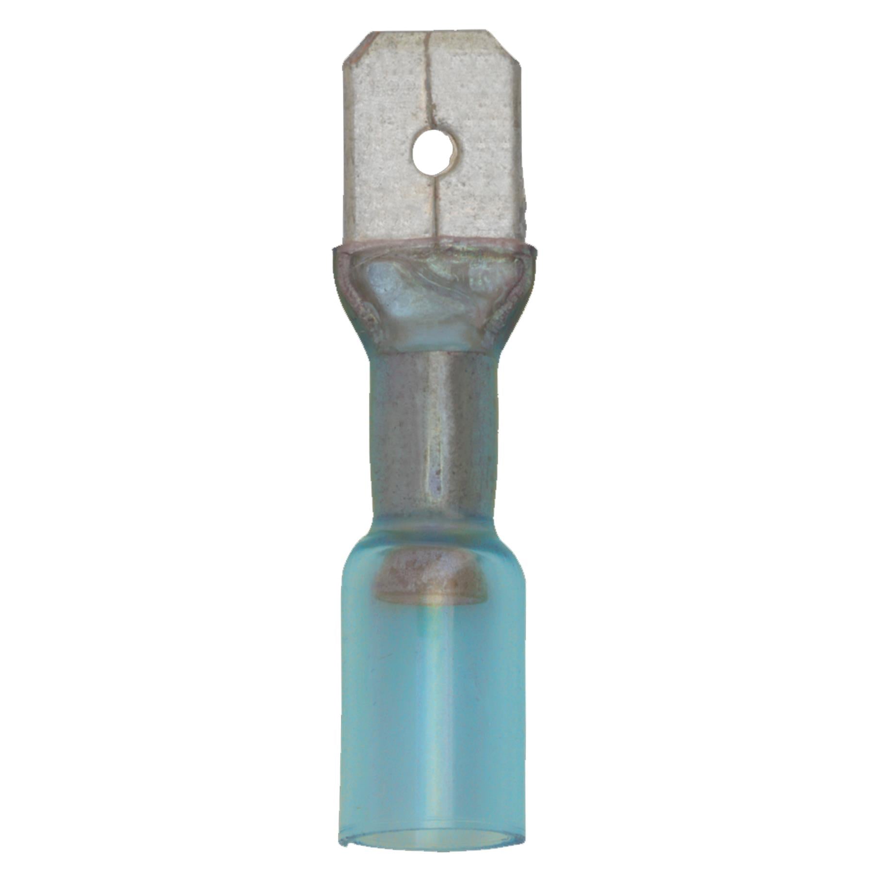 Sealey Heat Shrink Push-On Terminal 6.3mm Male Blue Pack of 25