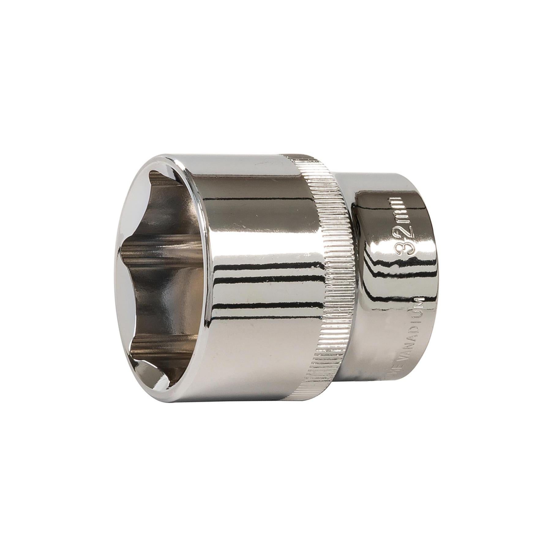 Socket 1/2" Drive Metric Hex Square 32mm Individual Hex Polished Crv Quality