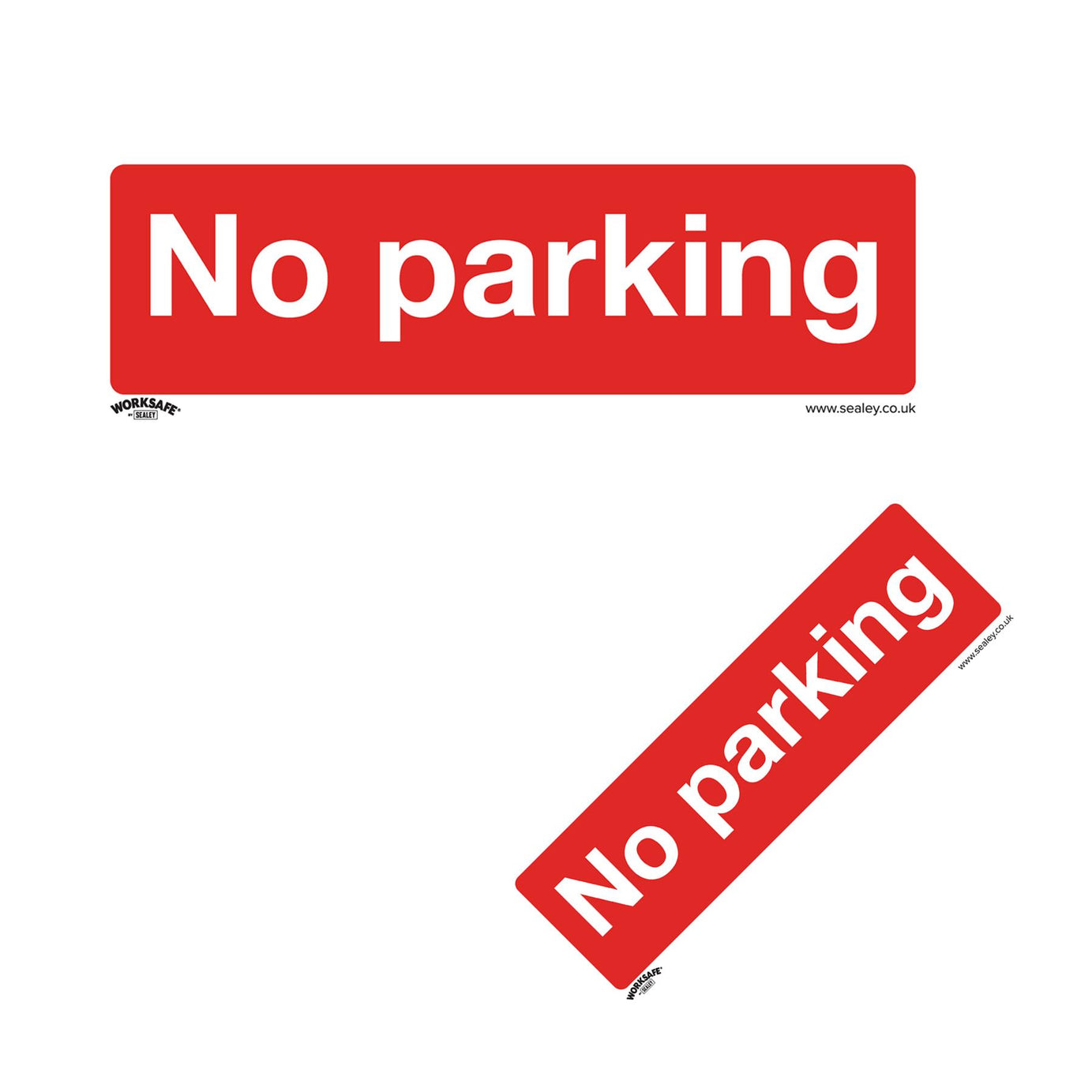 Sealey Safety Sign - No Parking - Rigid Plastic - Pack of 10