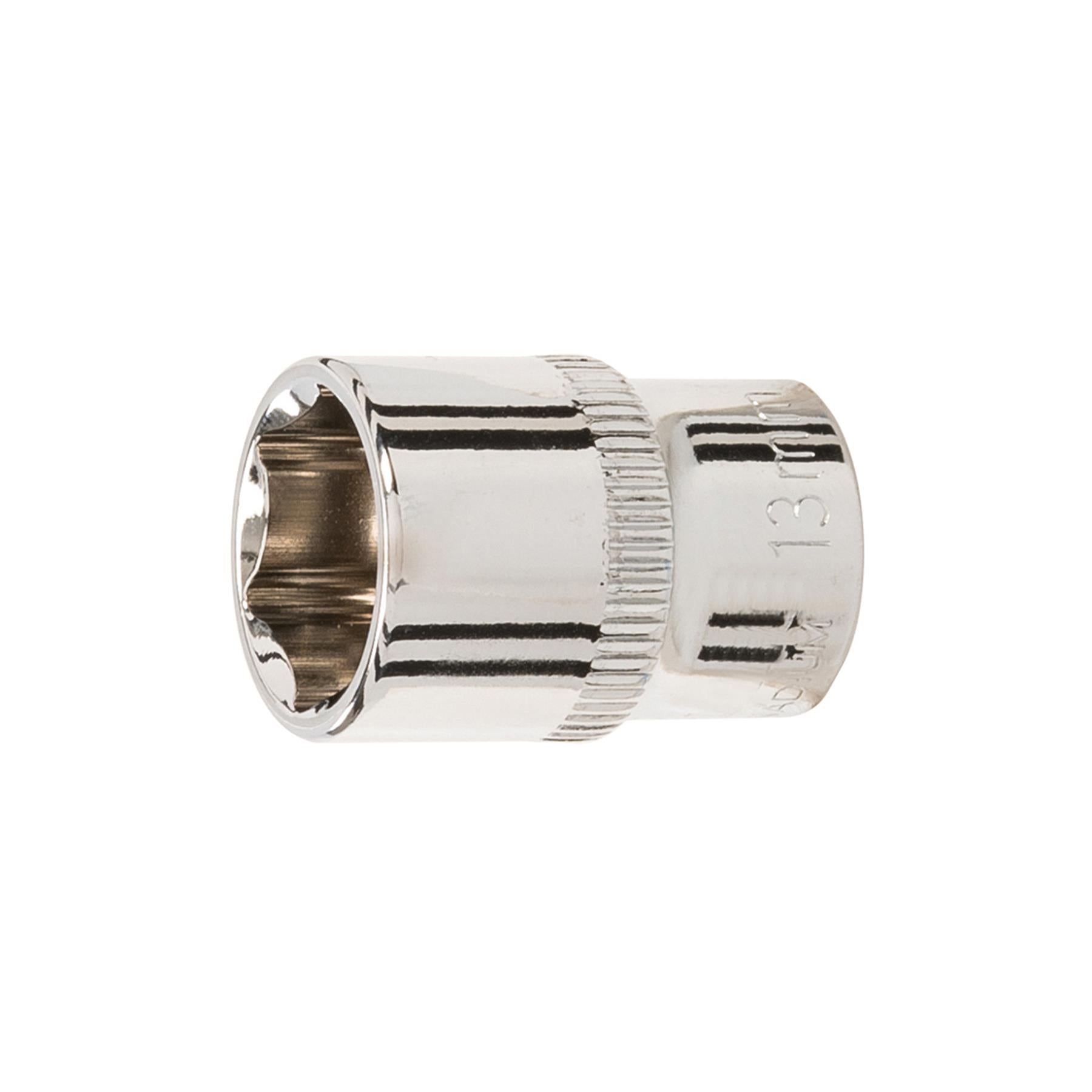 Quality Socket 1/4" Drive Metric Hex Square 13mm Individual Hex Polished Crv