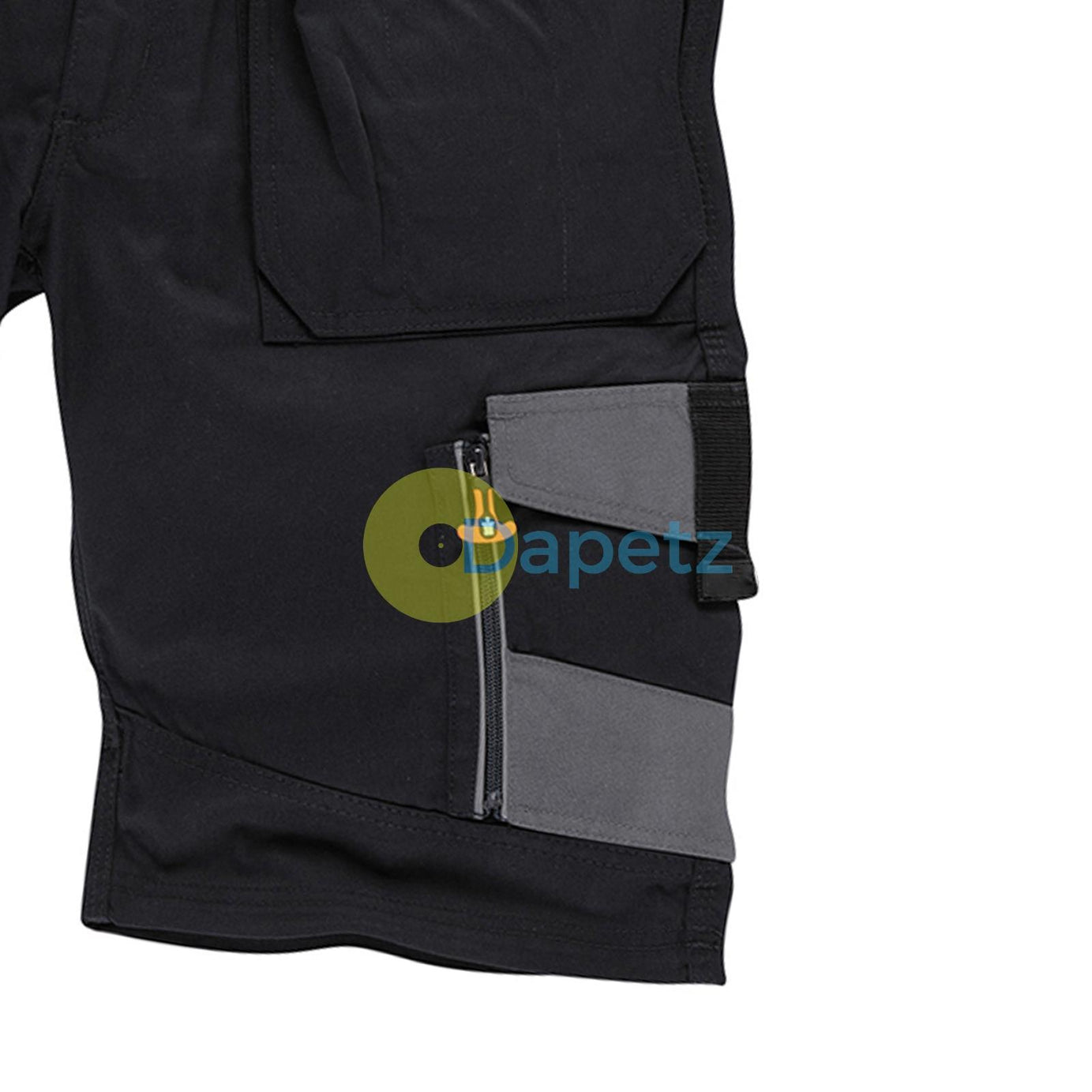 Trade Short Black Size 34" W Ykk Zipped Fly. 65% Polyester, 35% Cotton, 250gsm.