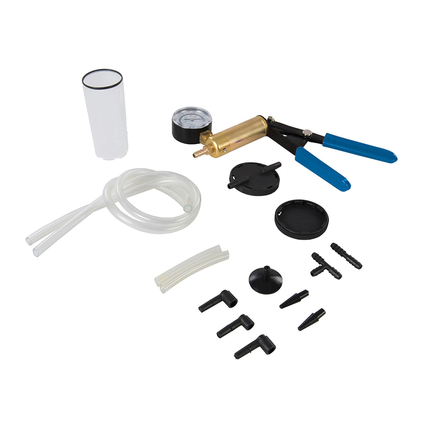 Vacuum Tester & Brake Bleeding Kit 16Pc Vacuum Pump With EasyTo Read Vacuum Gauge