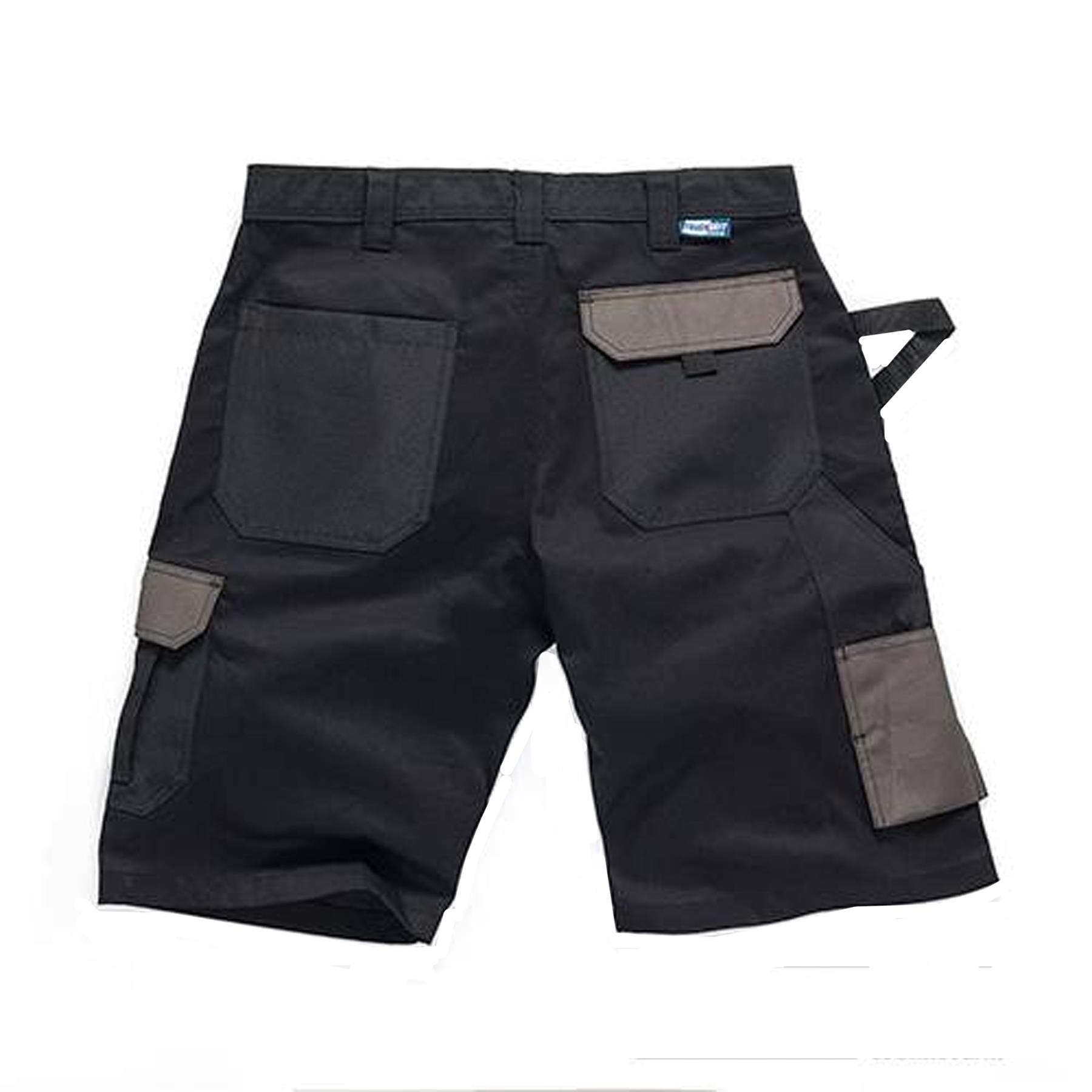 Tough Grit Work Shorts Trade Flex Lightweight Slim Fit Black 34"W