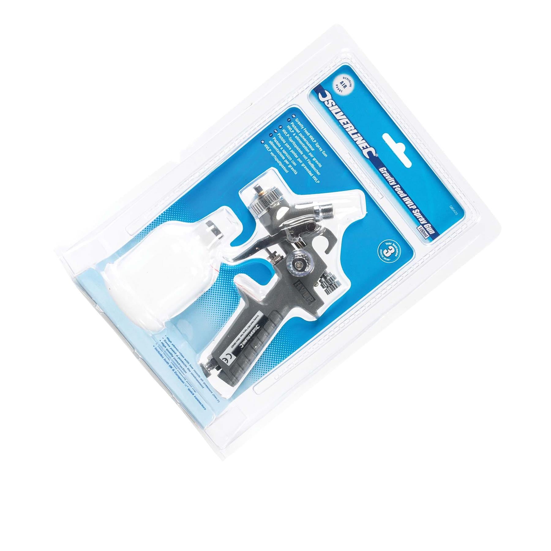 Gravity Feed Hvlp Spray Gun 100ml High Atomisation With Low Nozzle Air Pressure