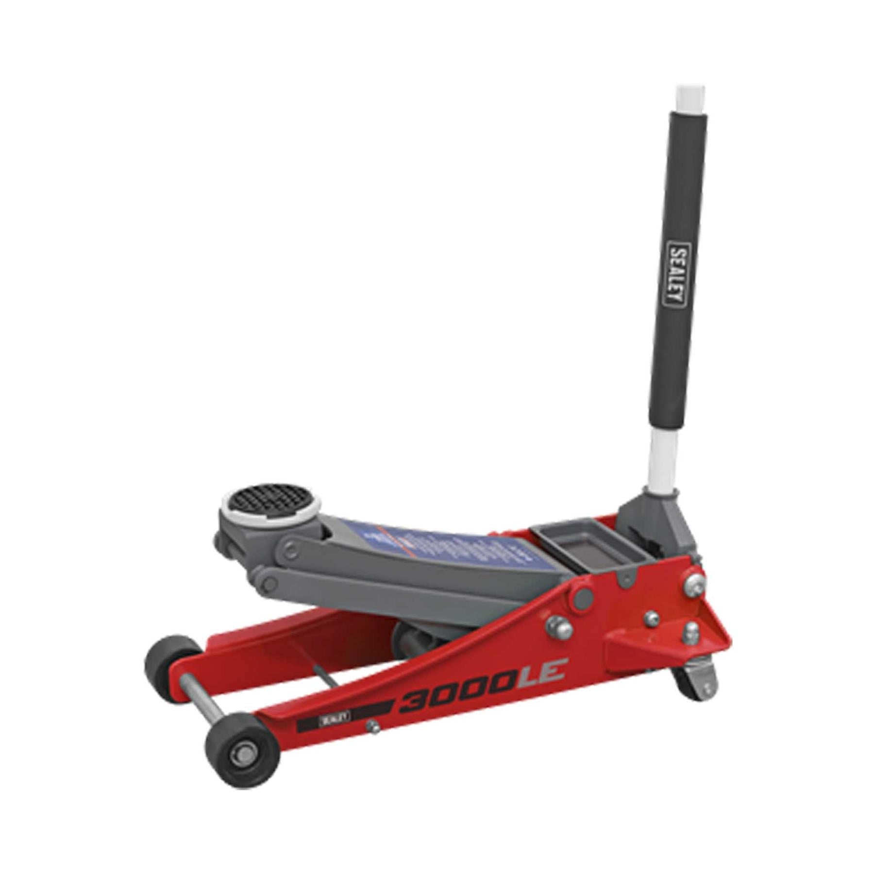 Sealey Trolley Jack 3tonne Low Profile Rocket Lift Red