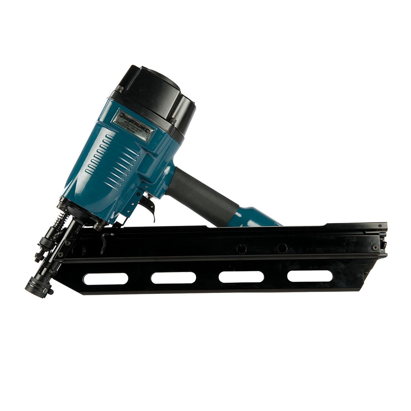 Air Finishing Nailer Nail Gun 90mm 10 - 12 Gauge Nails Framing Fencing Decking